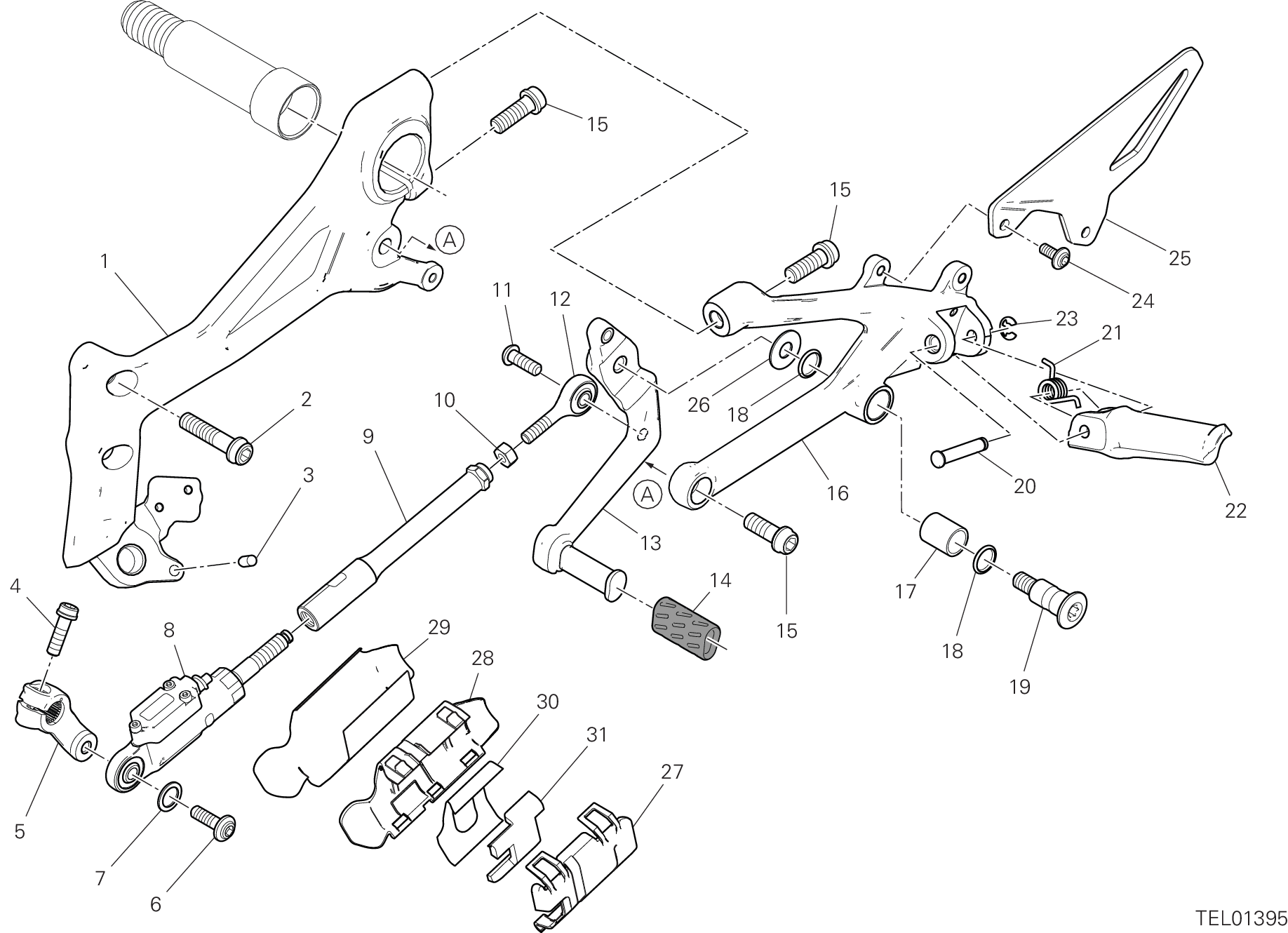 A Repose Pied Gauche Pour Superbike Panigale V Esprit Ducati La