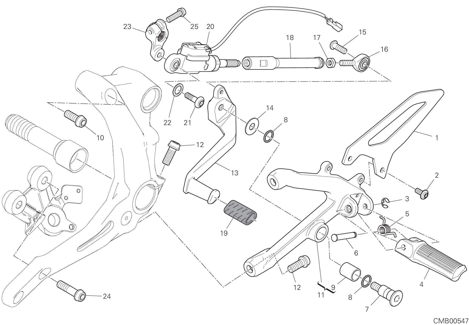 A Repose Pied Gauche Pour Superbike Panigale V Esprit Ducati La