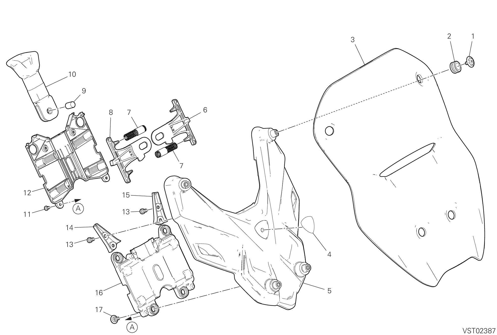 37A CAPOT AVANT POUR MULTISTRADA V4 PIKES PEAK 2022 Esprit DUCATI La