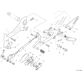 26A REPOSE PIED GAUCHE POUR SUPERBIKE PANIGALE V4 2021 Esprit DUCATI La