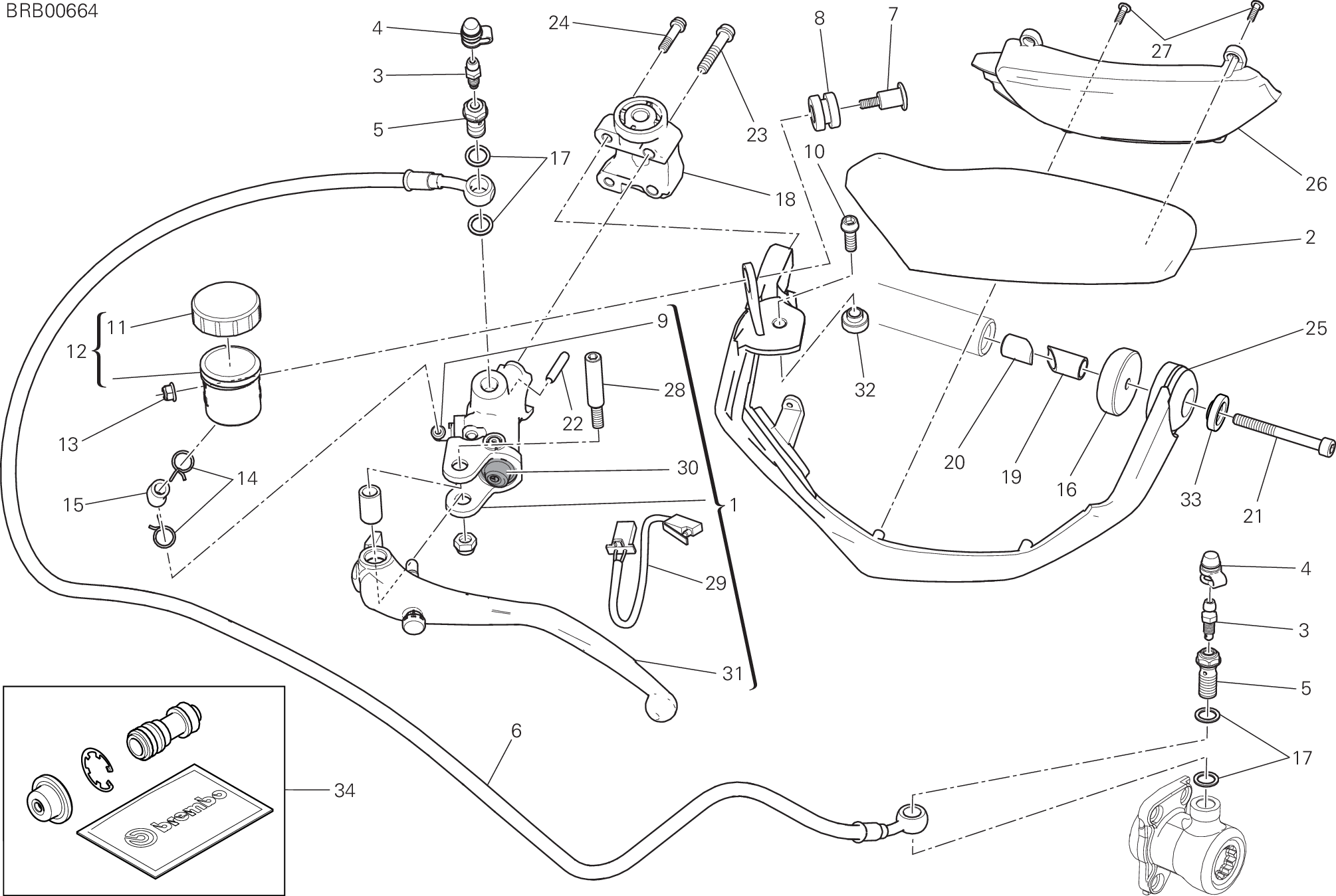 023 MAITRE CYLINDRE EMBRAYAGE POUR MULTISTRADA 1200 S ABS 2016