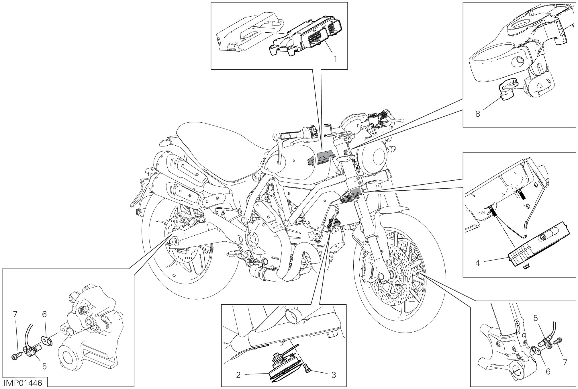 13D DISOISITIF ELECTRIQUES POUR SCRAMBLER 1100 SPORT PRO 2021