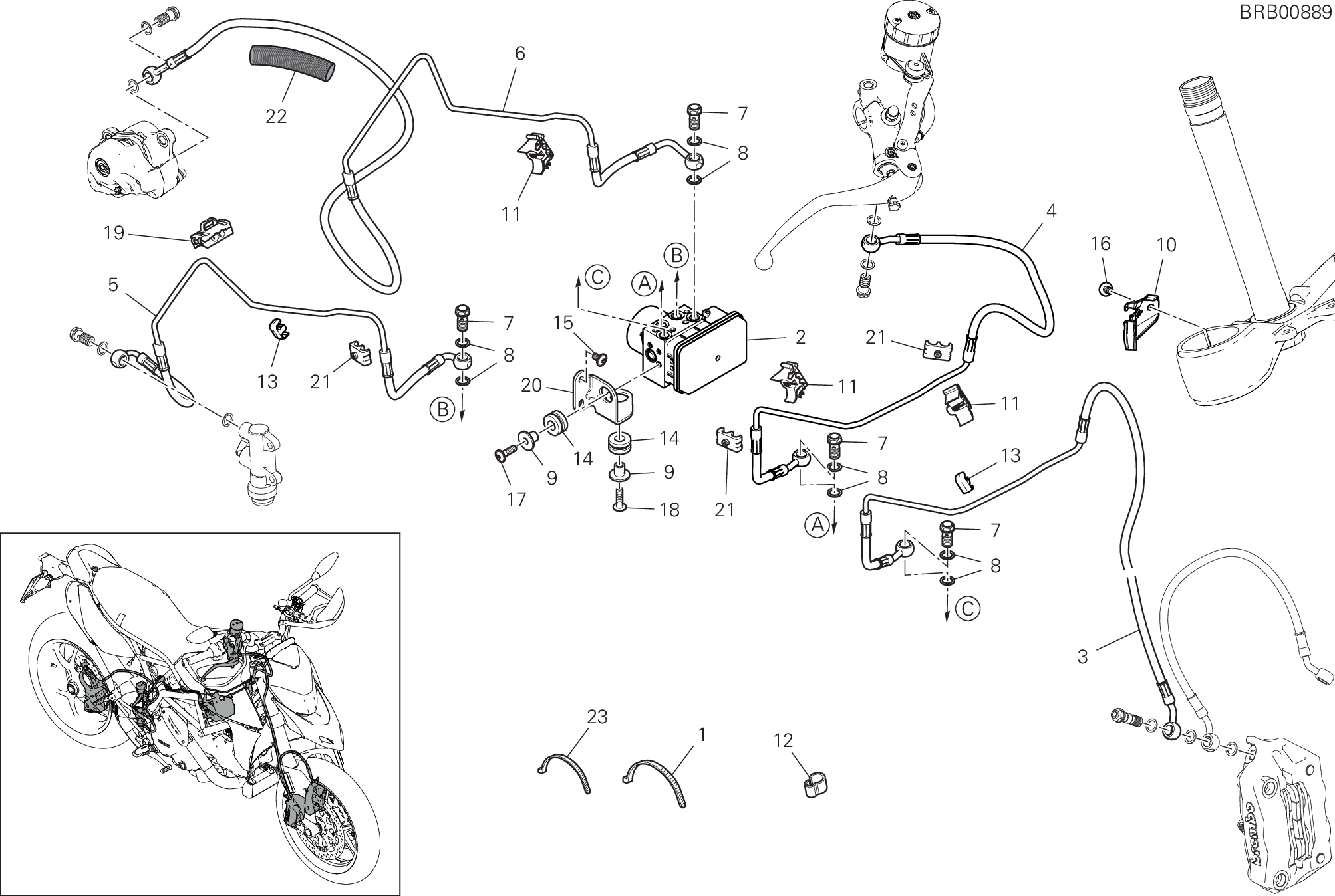 19C SYSTEME DE FREIN ABS POUR HYPERMOTARD 950 2024