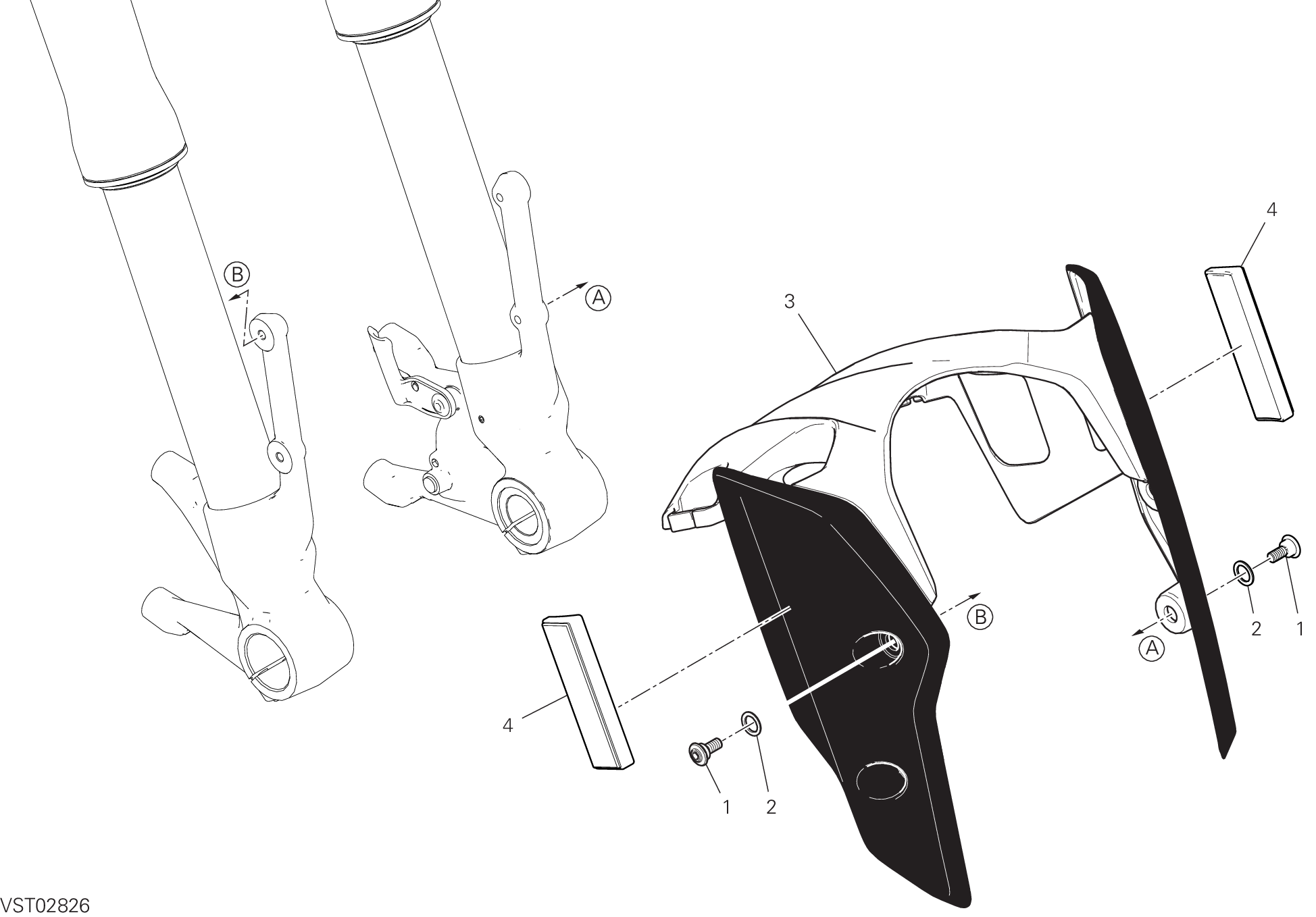 23A GARDE BOUE AVANT POUR HYPERMOTARD 950 RVE 2024