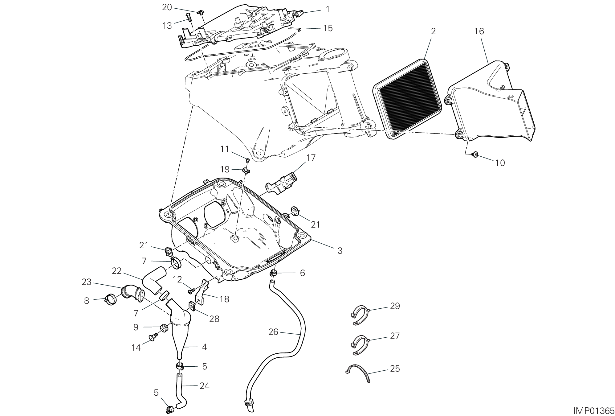 35A ASPIRAZIONE ARIA SFIATO OLIO POUR MULTISTRADA V4S 2024