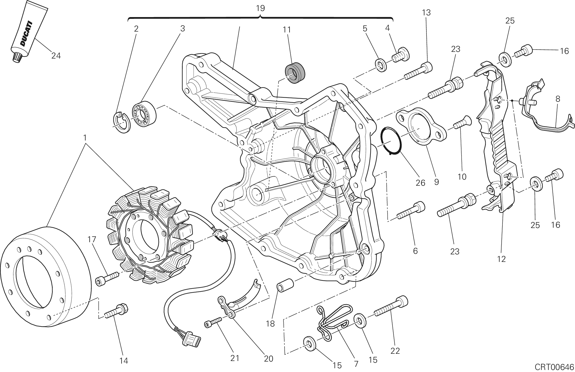 011 GENERATEUR POUR MONSTER 1100 EVO ANNIVERSARY 2013