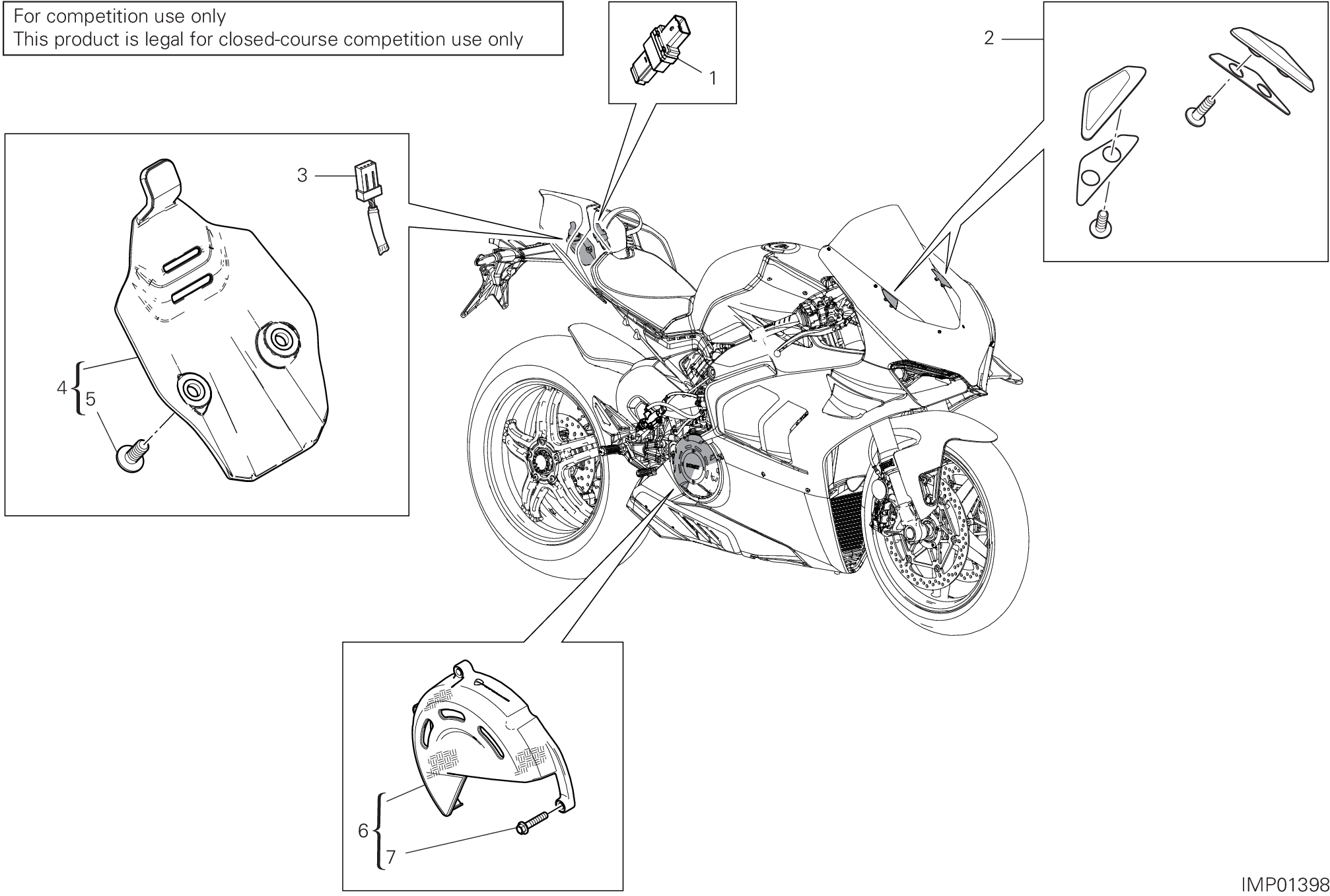 39A ACCESSOIRES POUR SUPERBIKE PANIGALE V4 SP 2021