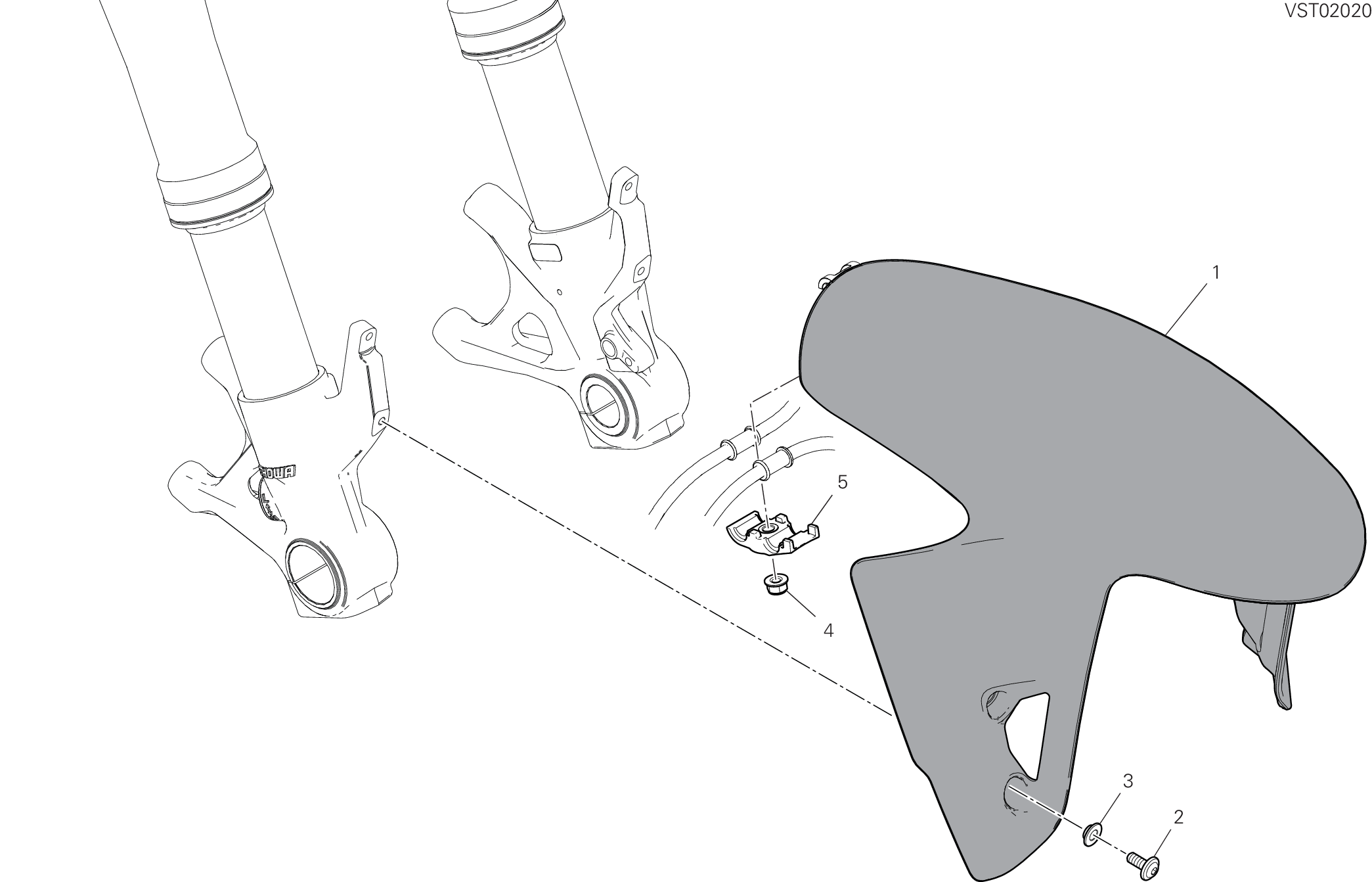 24A GARDE BOUE AVANT POUR SUPERBIKE PANIGALE V2 2024