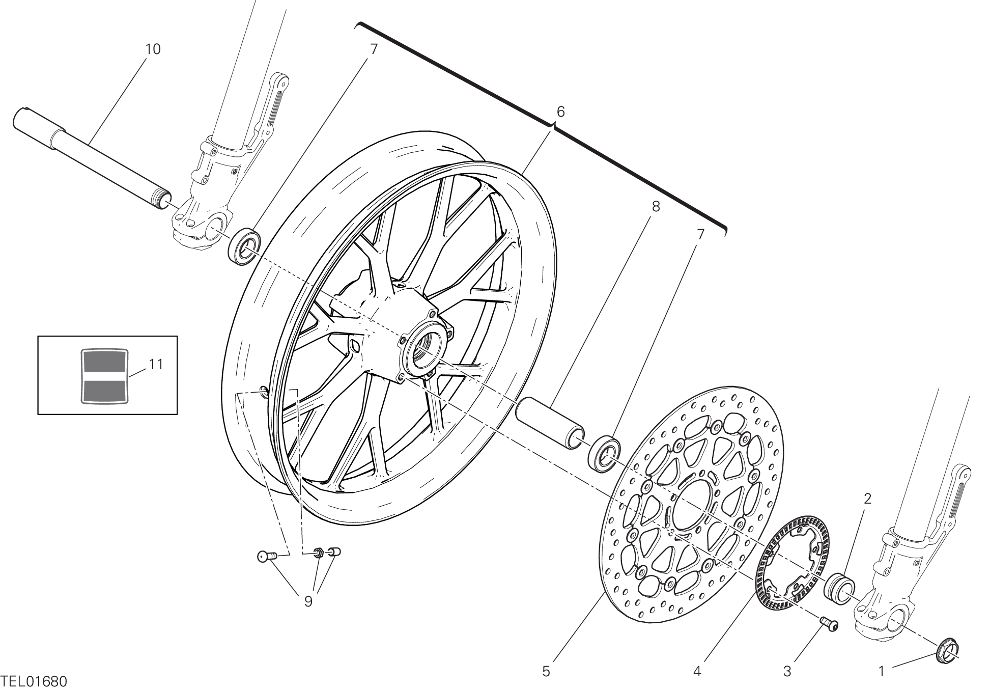 28A ROUE AVANT POUR SCRAMBLER ICON 2G 2024