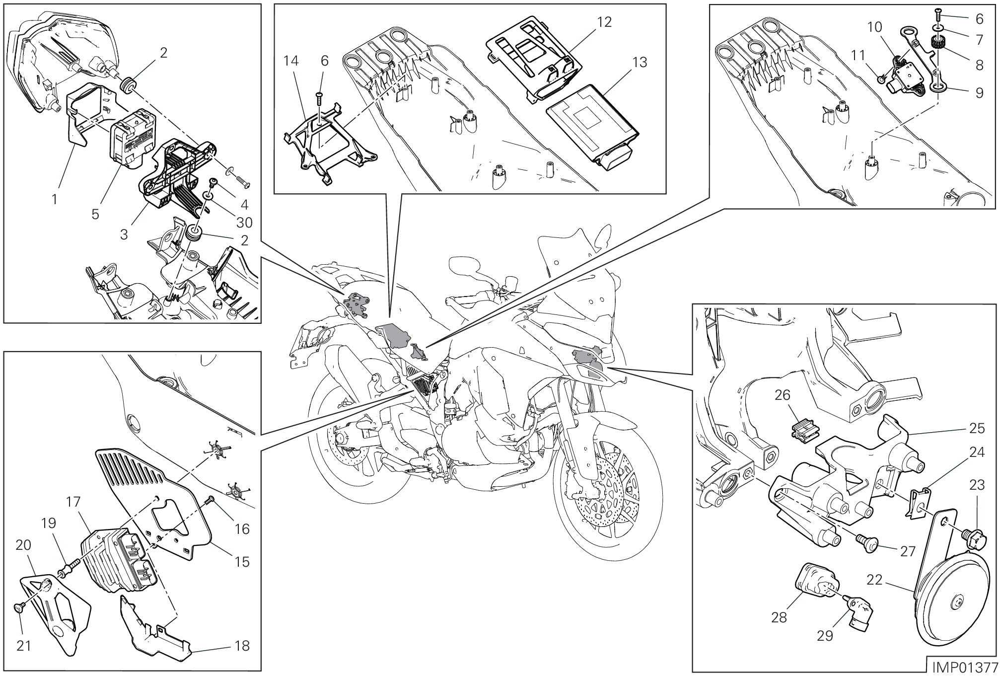 13E DISOISITIF ELECTRIQUES POUR MULTISTRADA V4S FULL 2021