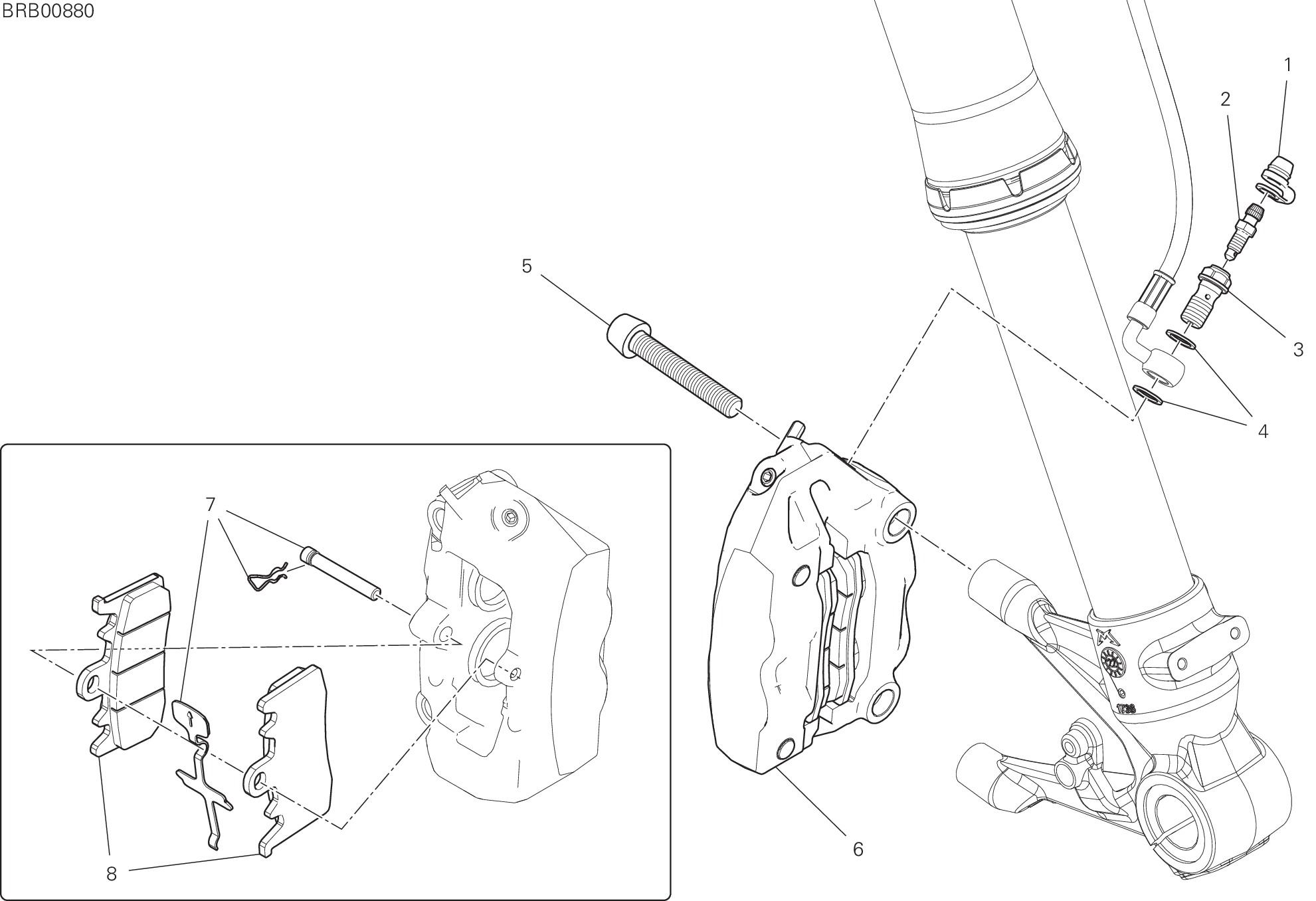 19B SYSTEME DE FREIN AVANT POUR HYPERMOTARD 698 MONO 2024