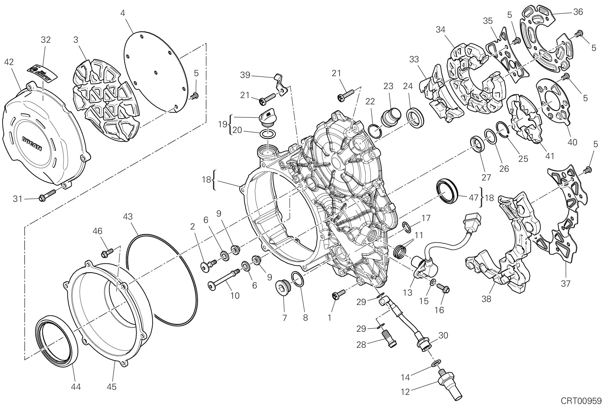 04A COUVERCLE EMBRAYAGE POUR MULTISTRADA V4 RS 2024