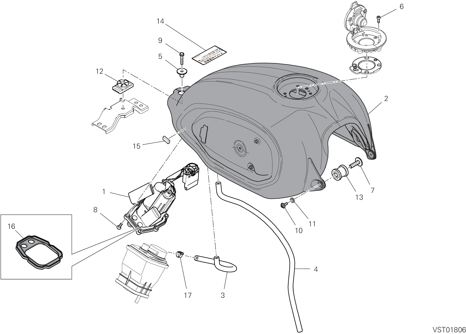 30A RSERVOIR POUR SCRAMBLER 1100 2018