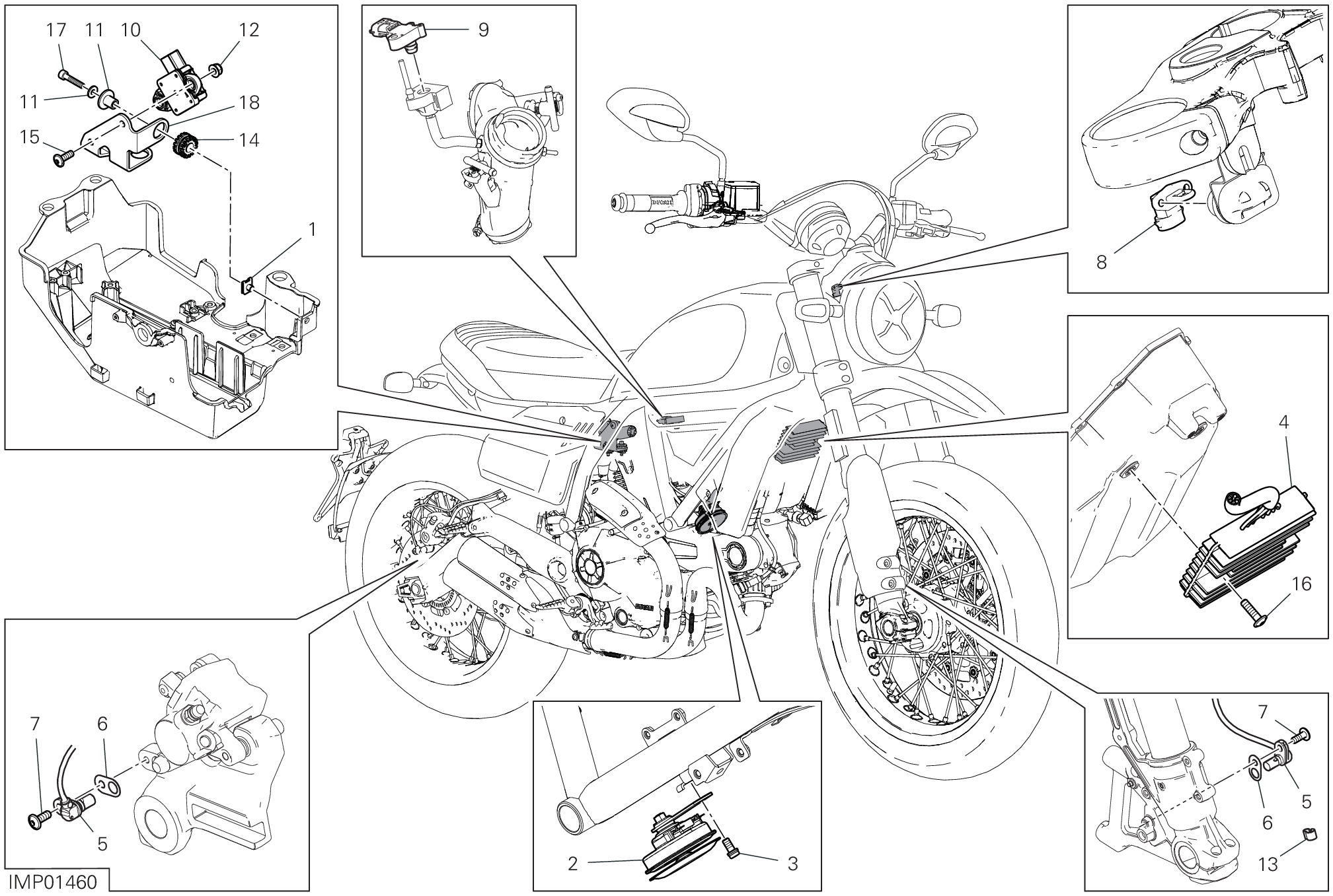 13D DISOISITIF ELECTRIQUES POUR SCRAMBLER URBAN MOTARD 2022