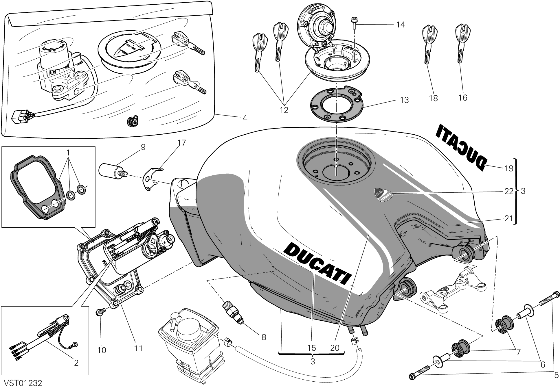 032 RSERVOIR POUR SUPERBIKE 1199 PANIGALE R USA 2014