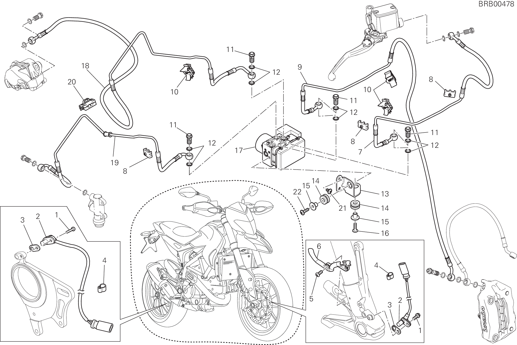 24A SYSTEME ANTIBLOCAGE DES FREINS ABS POUR HYPERMOTARD 2015