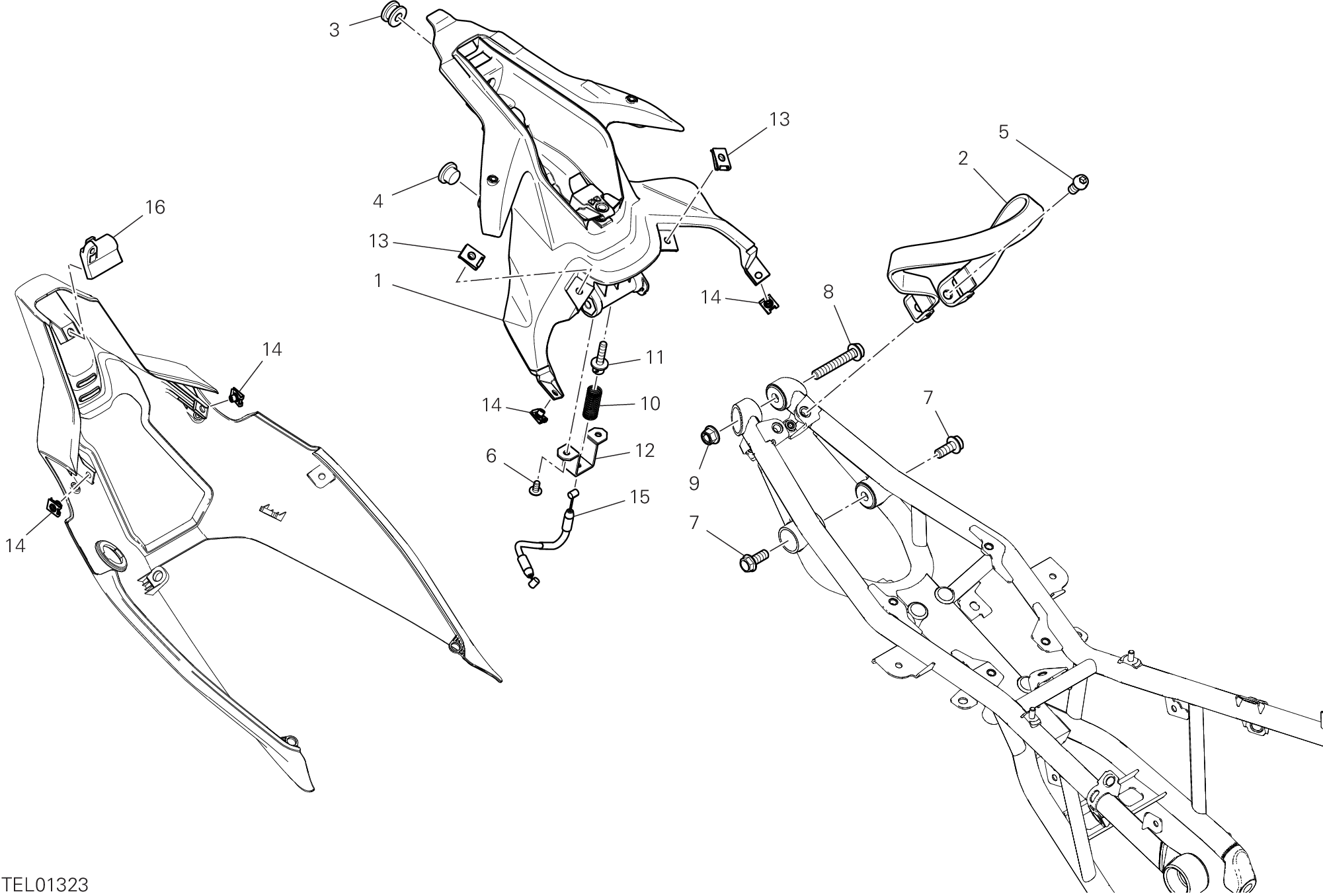 33C COUVETTE PORTE OBJETS POUR SUPERBIKE PANIGALE V2 2021