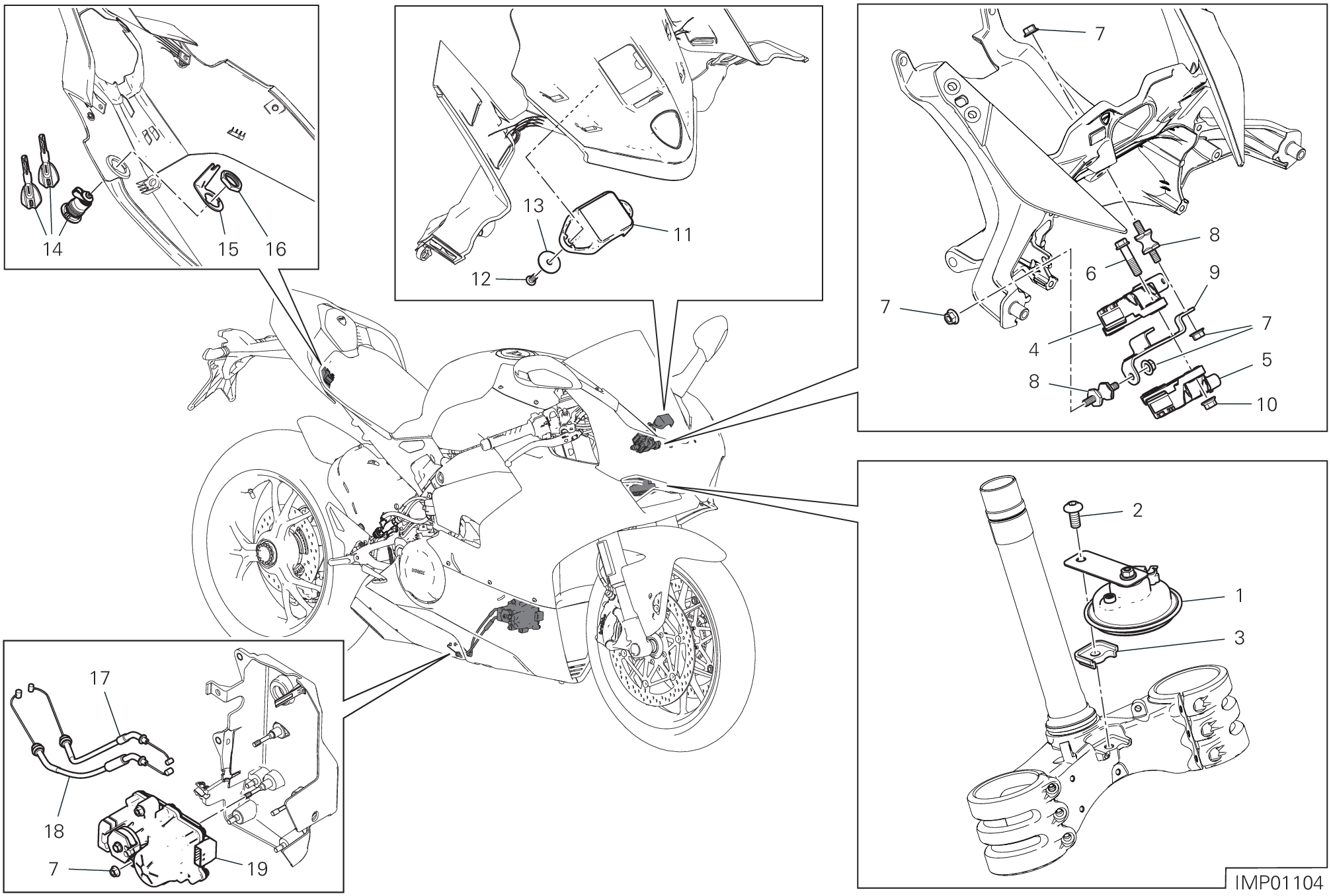 13E DISOISITIF ELECTRIQUES POUR SUPERBIKE PANIGALE V4 2018