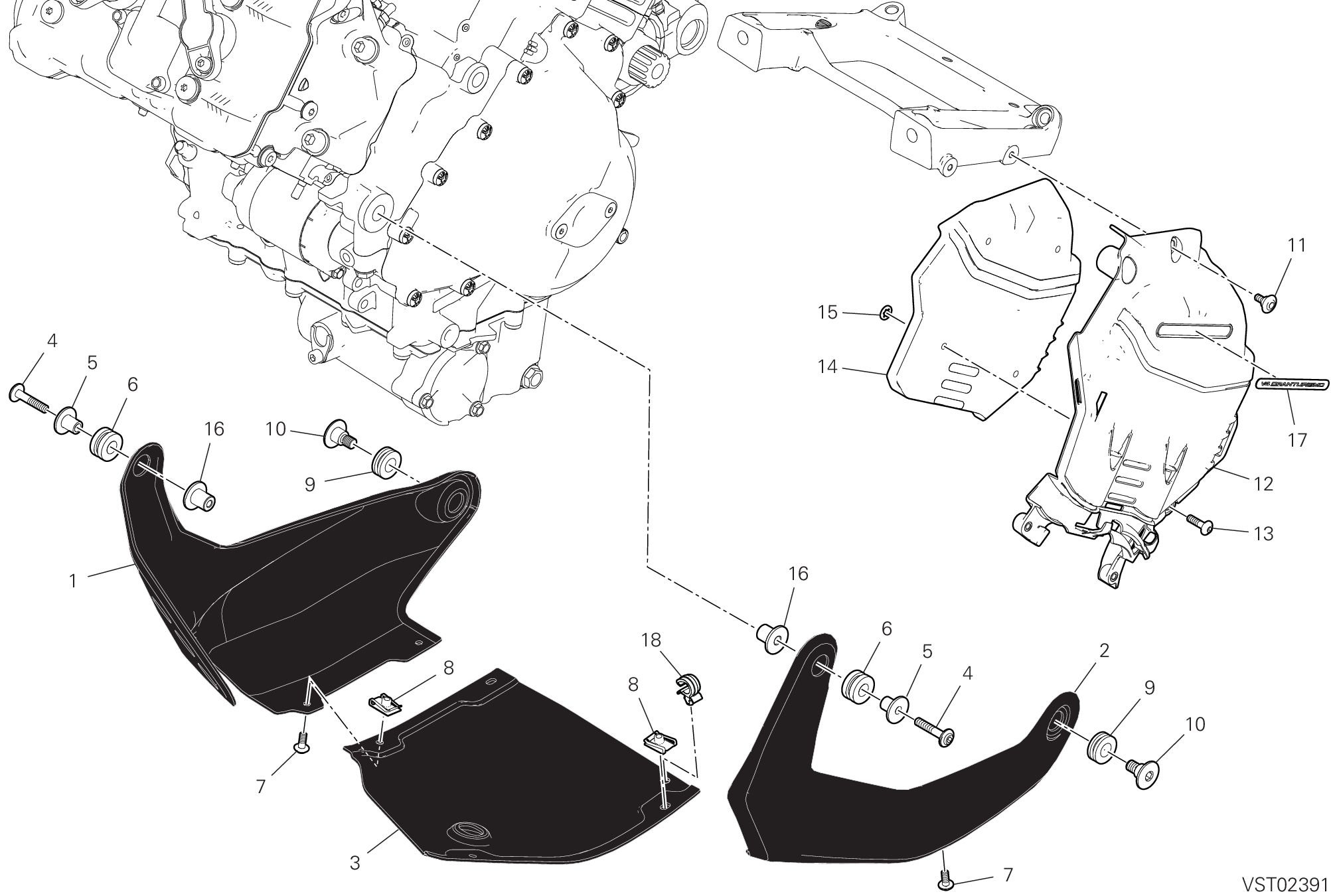 37G SOUS CARTER DHUILE POUR MULTISTRADA V4 GRAND TOUR 2024