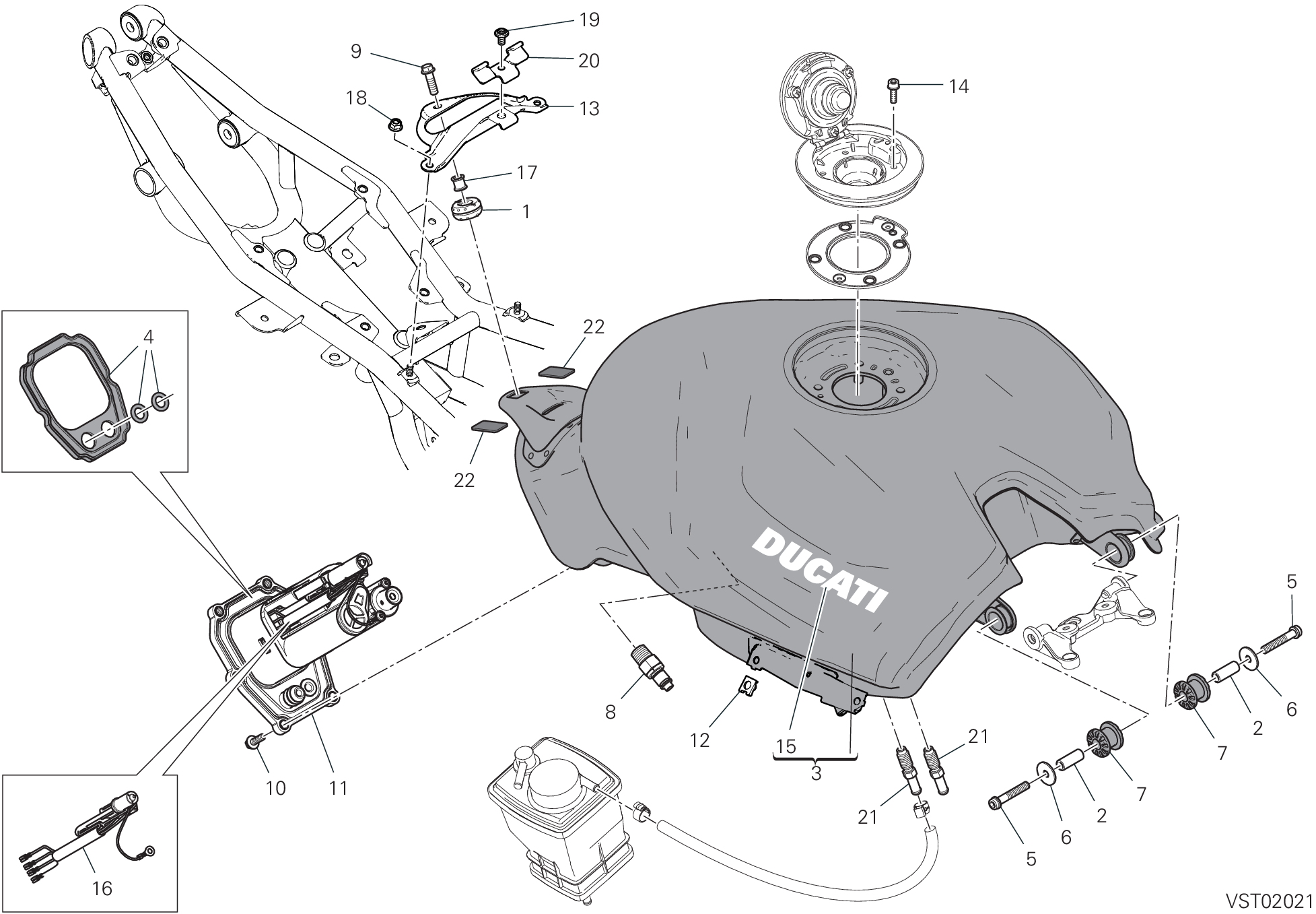 30A RSERVOIR POUR SUPERBIKE PANIGALE V2 2024