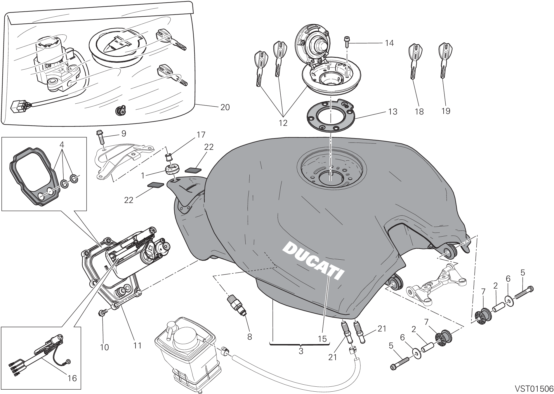 032 RSERVOIR POUR SUPERBIKE 959 PANIGALE ABS 2019