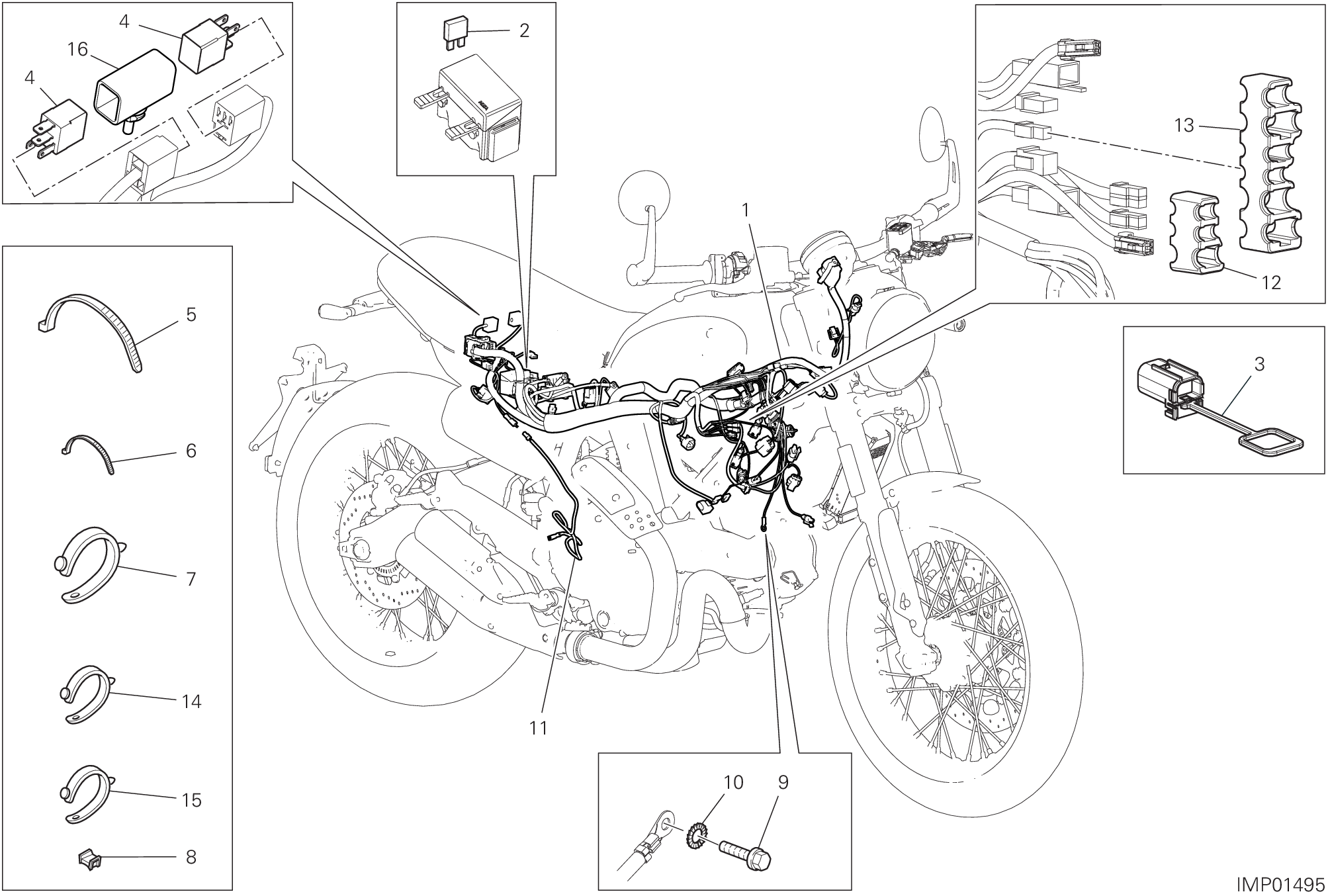 13B CIRCUIT ELECTRIQUE VEHICULE POUR SCRAMBLER NIGHTSHIFT 2021