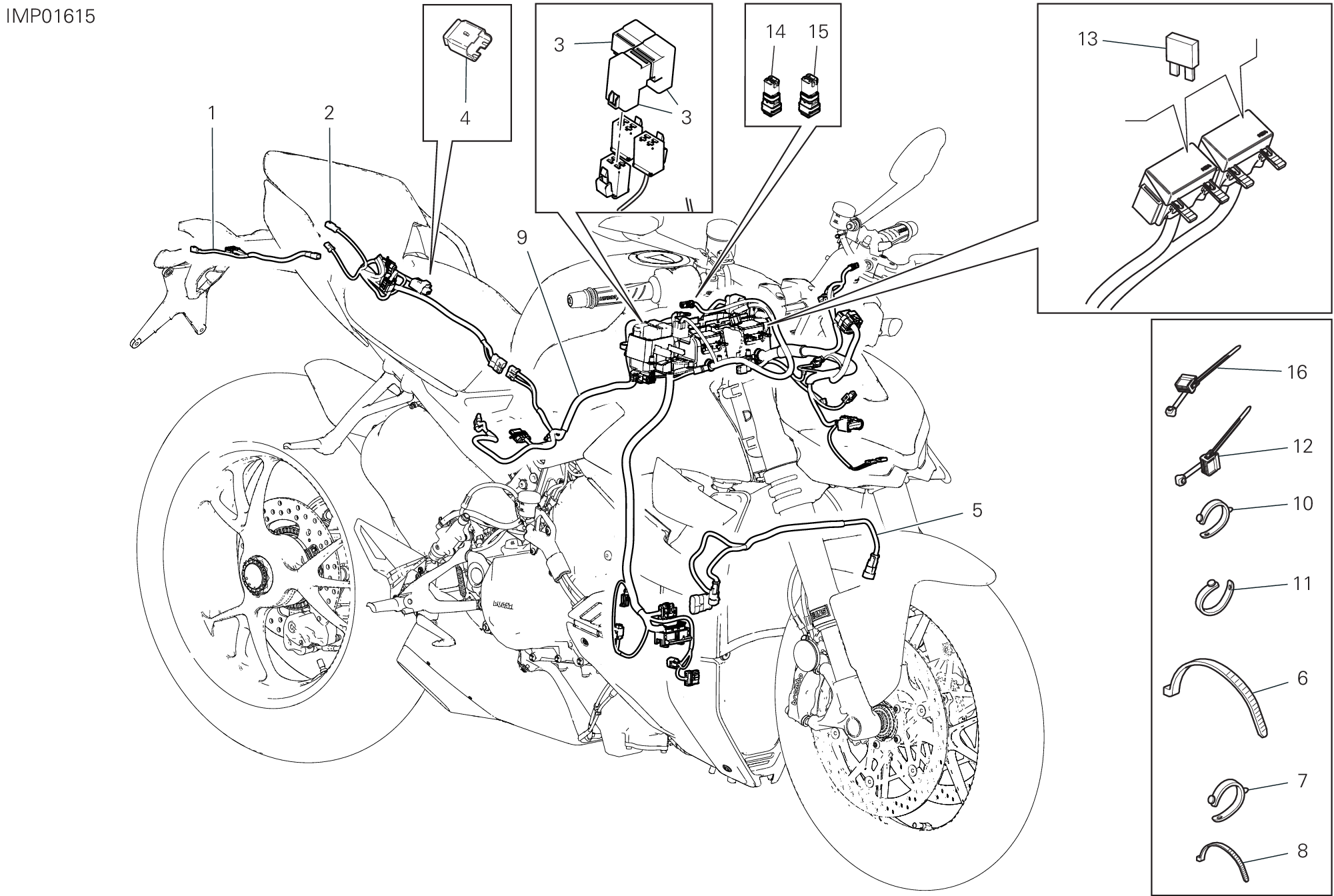 13C CIRCUIT ELECTRIQUE VEHICULE POUR STREETFIGHTER V4 S 2023