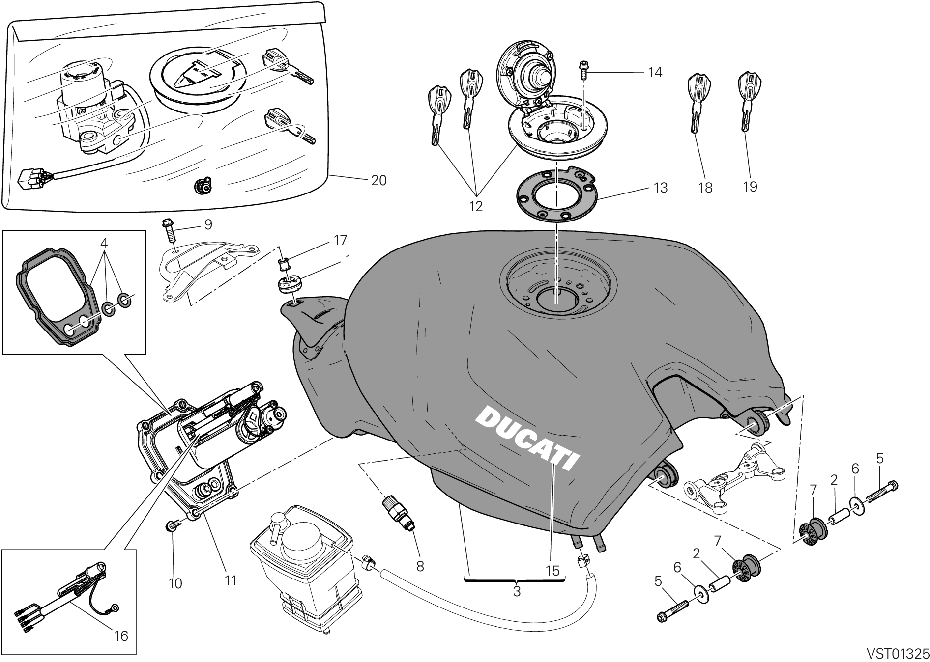 032 RSERVOIR POUR SUPERBIKE 899 PANIGALE ABS 2015