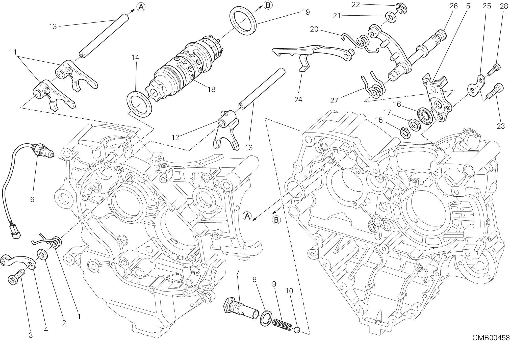 002 SELECTEUR DE VITESSES POUR DIAVEL CARBON FL 2016