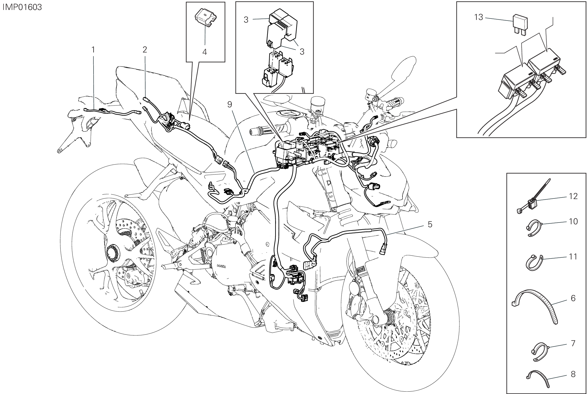 13C CIRCUIT ELECTRIQUE VEHICULE POUR STREETFIGHTER V4 2024