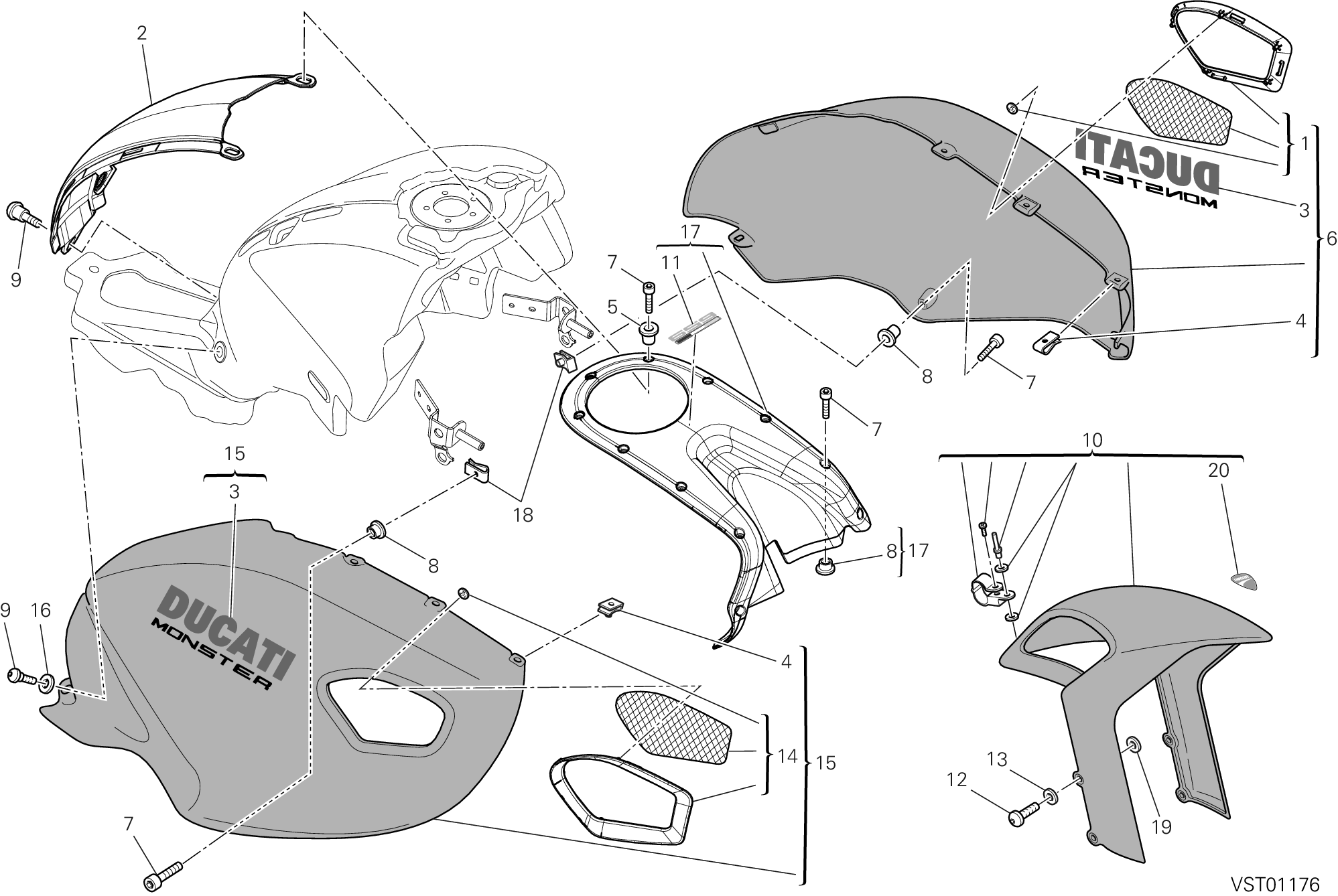 038 HABILLAGE POUR MONSTER 659 ABS AUSTRALIA 2014