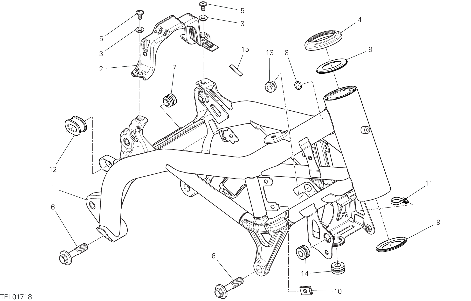 32A CADRE POUR HYPERMOTARD 698 MONO 2024