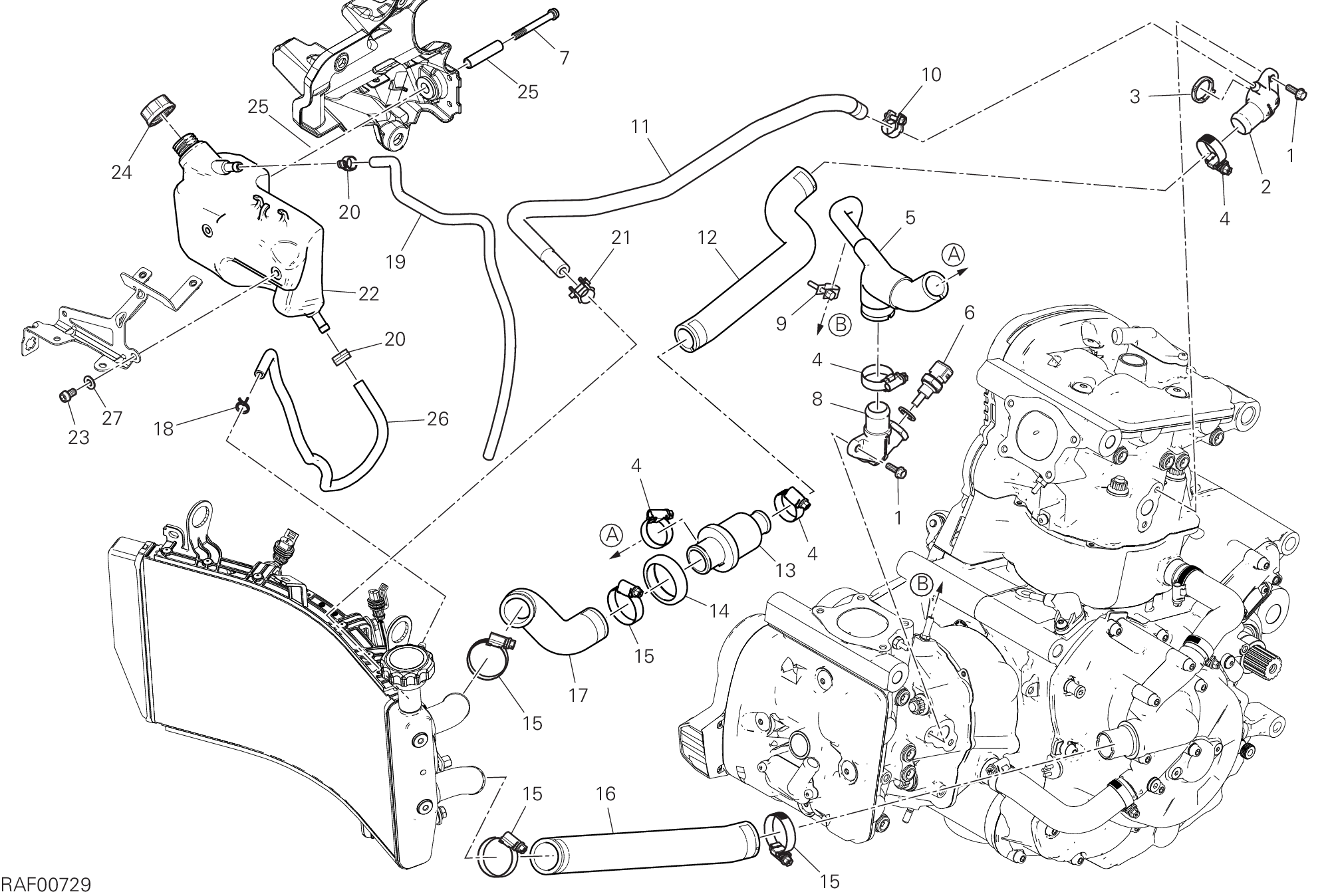 031 CIRCUITO DI RAFFREDDAMENTO POUR SUPERSPORT 950 2021