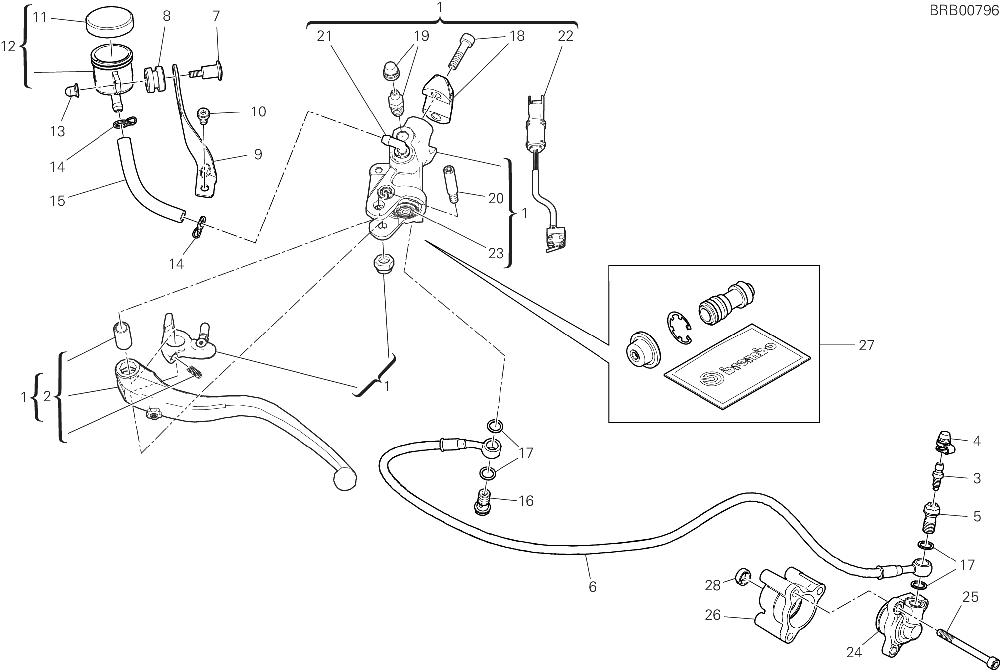 22B COMANDO FRIZIONE POUR SUPERBIKE PANIGALE V2 2024