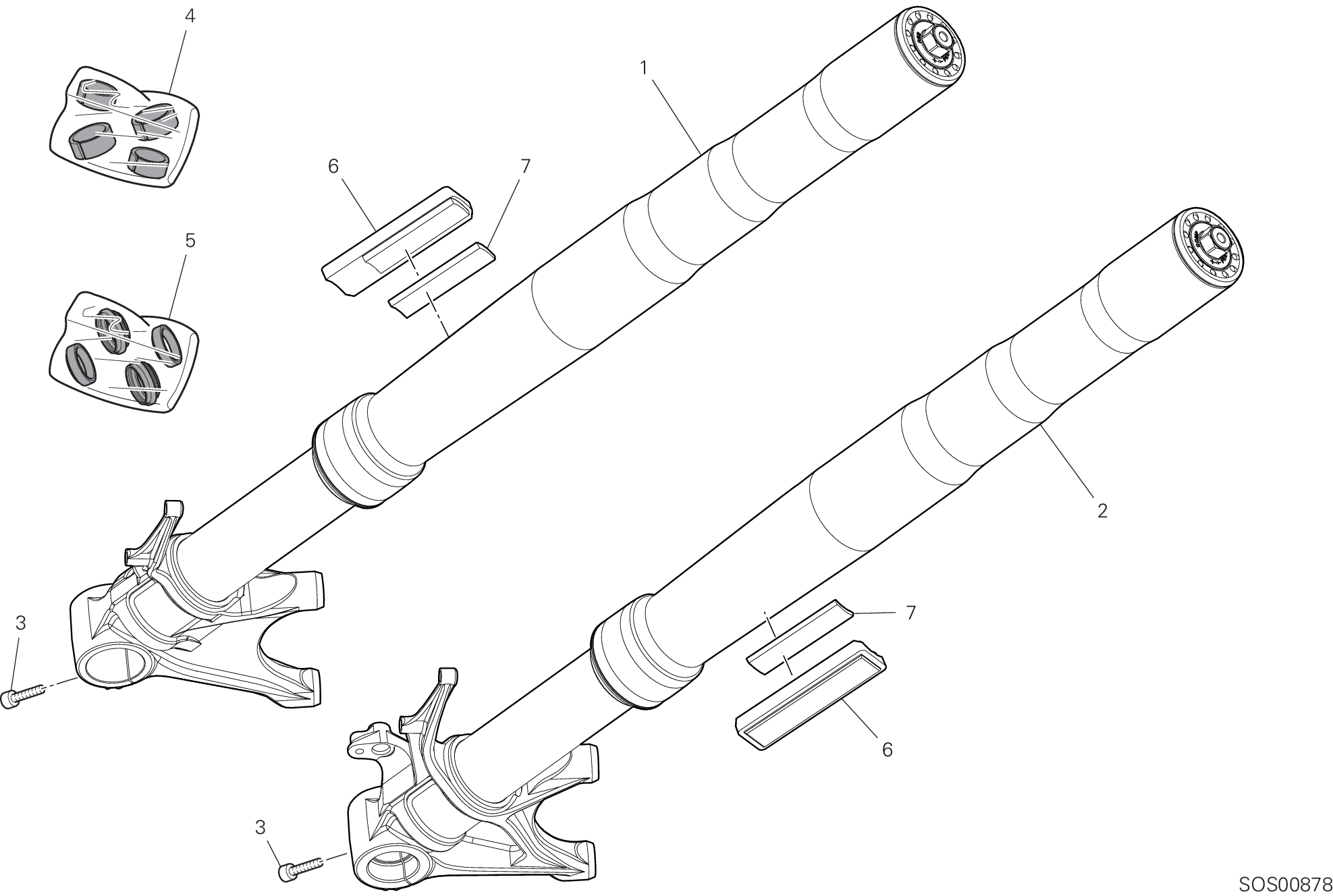 21A FOURCHE AVANT POUR SUPERBIKE 959 PANIGALE CORSE 2018