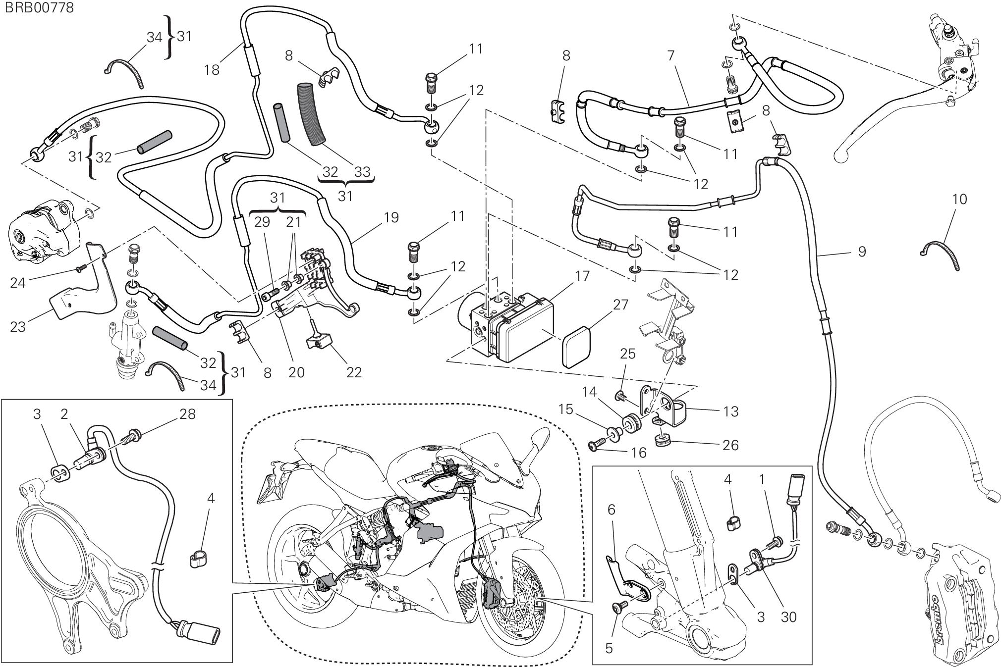 24A SYSTEME ANTIBLOCAGE DES FREINS ABS POUR SUPERSPORT 2017