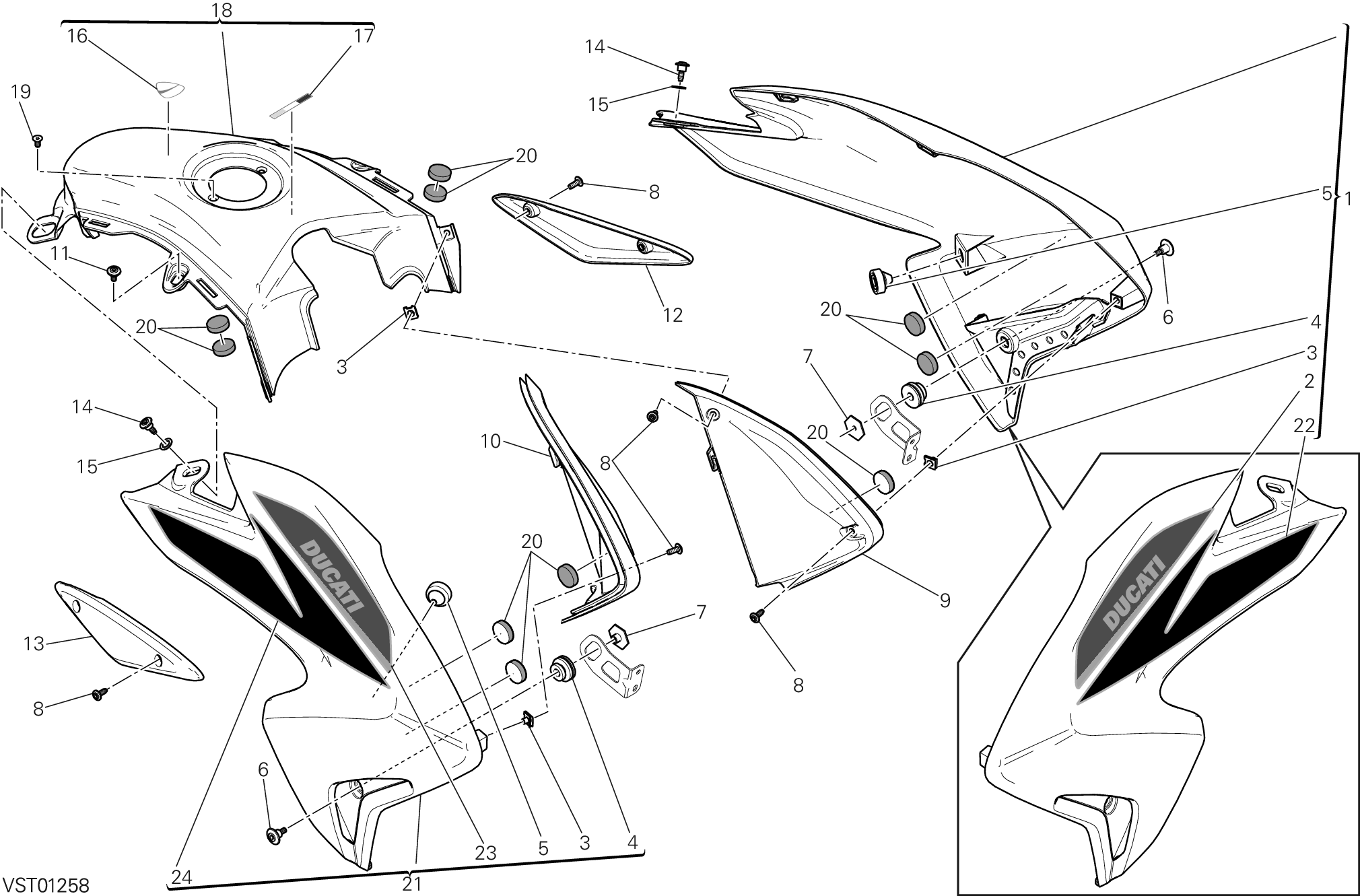 34A CARENATURA POUR HYPERMOTARD SP 2013