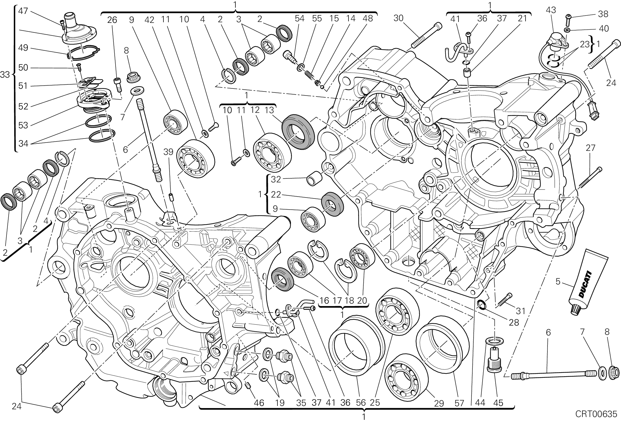 010 CARTER MOTEUR POUR MONSTER 1100 EVO ANNIVERSARY 2013