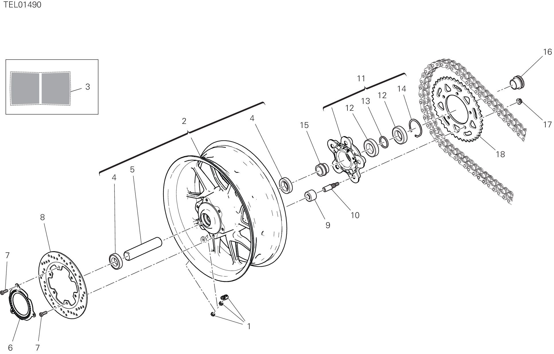 28A ROUE ARRIERE POUR MONSTER 2024