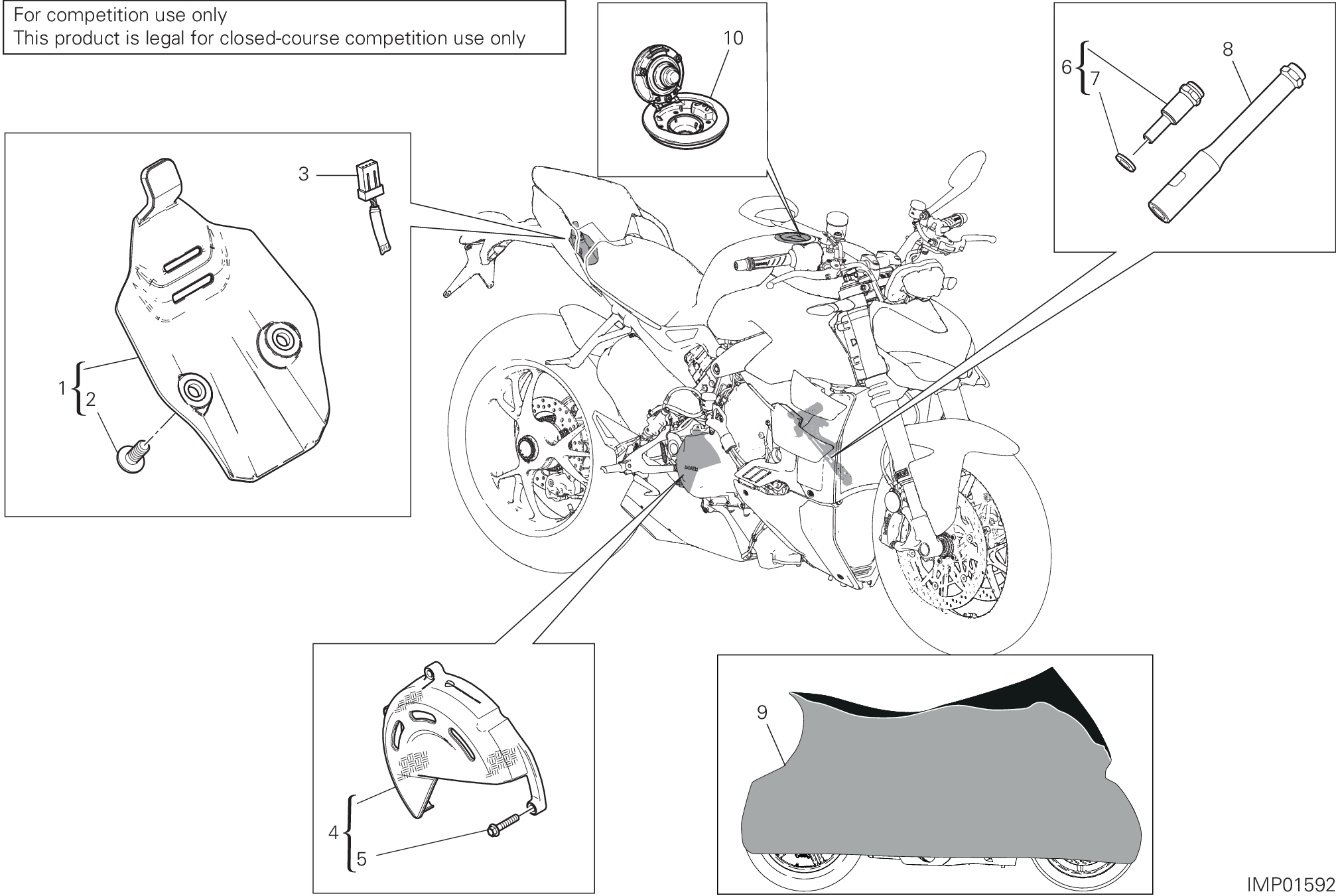 39A ACCESSOIRES POUR STREETFIGHTER V4 LAMBORGHINI 2023