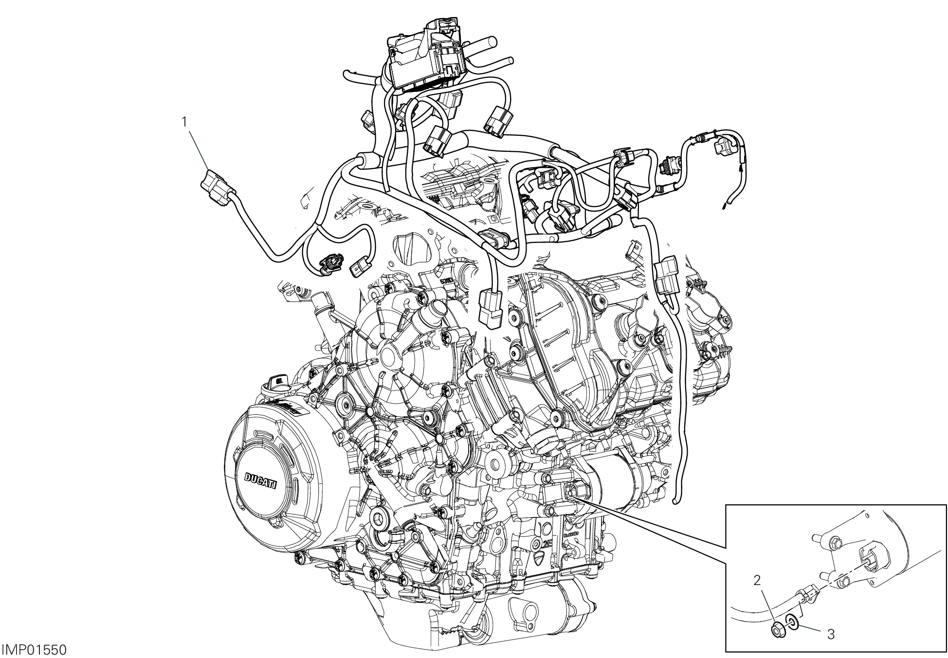 12F CIRCUIT ELECTRIQUE MOTEUR POUR DIAVEL V4 2023