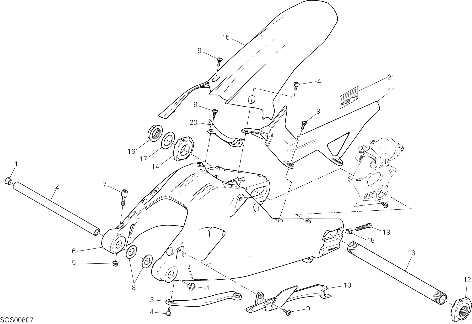 28A BRAS OSCILLANT POUR MULTISTRADA 1200 ENDURO 2016