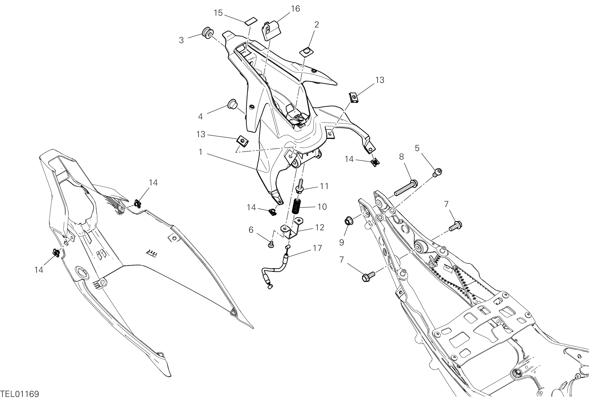 33C COUVETTE PORTE OBJETS POUR SUPERBIKE PANIGALE 25ANNIVERSARIO 916 2020