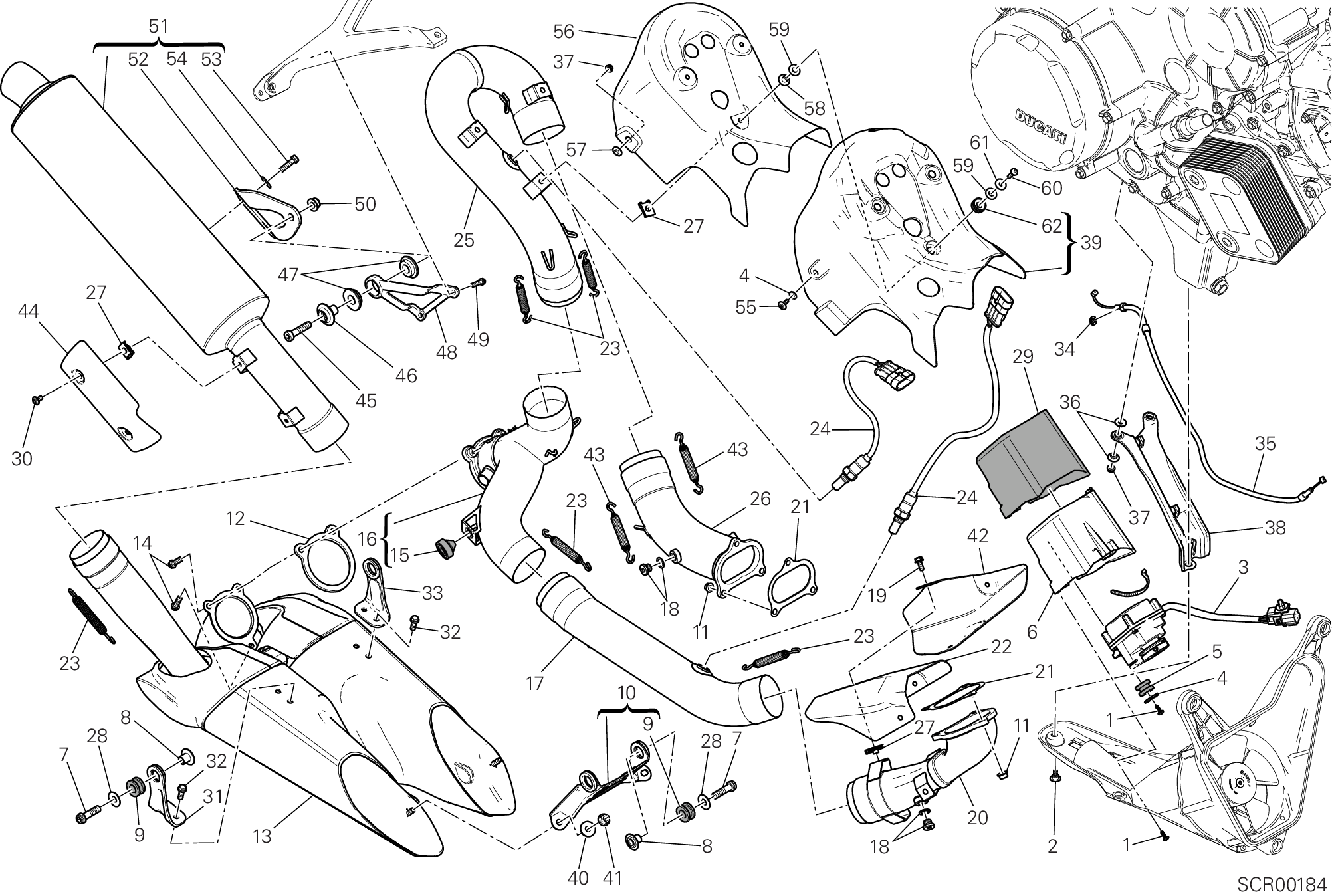 19A ECHAPPEMENT JAP POUR SUPERBIKE 1199 PANIGALE ABS 2014