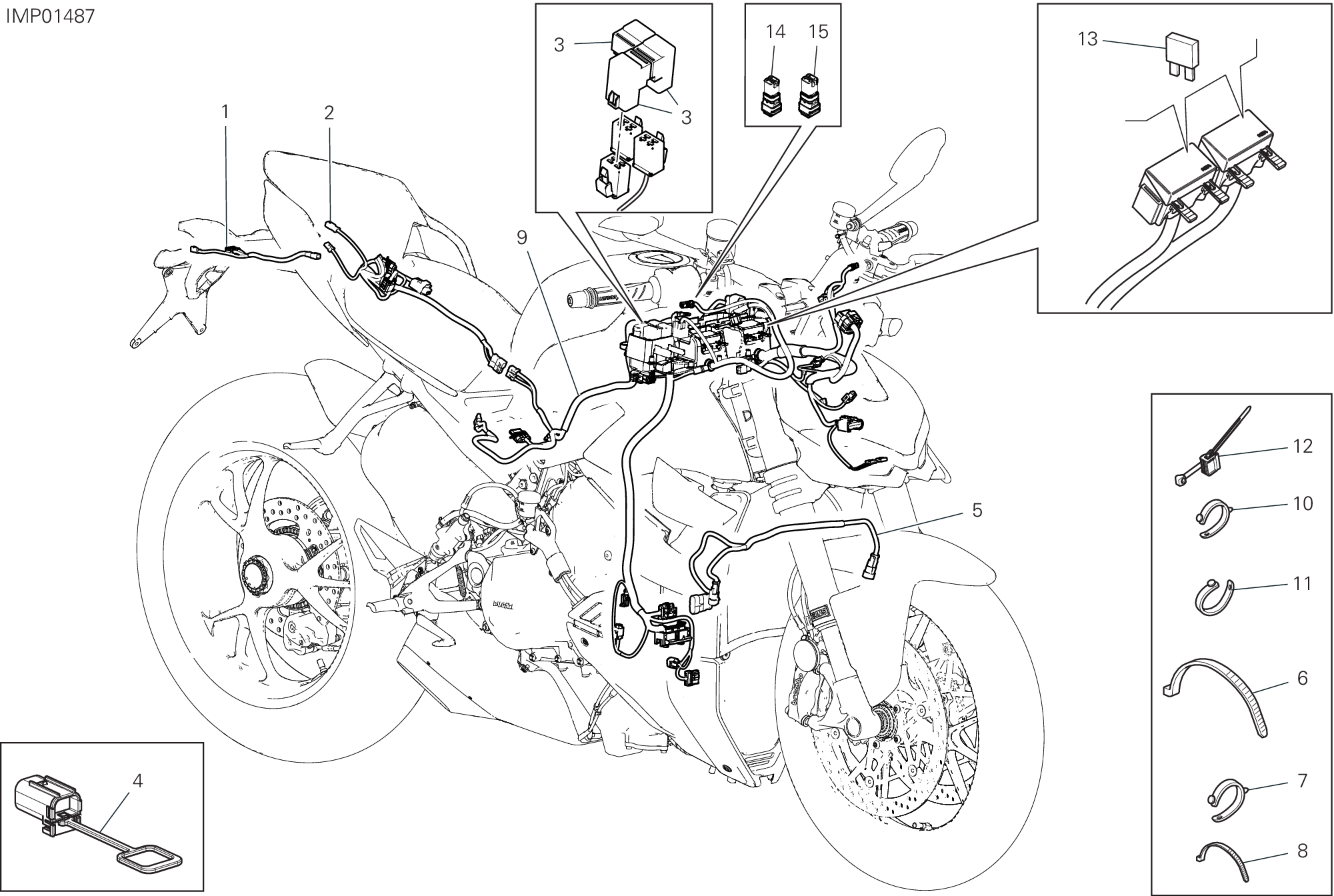 13C CIRCUIT ELECTRIQUE VEHICULE POUR STREETFIGHTER V4 2021