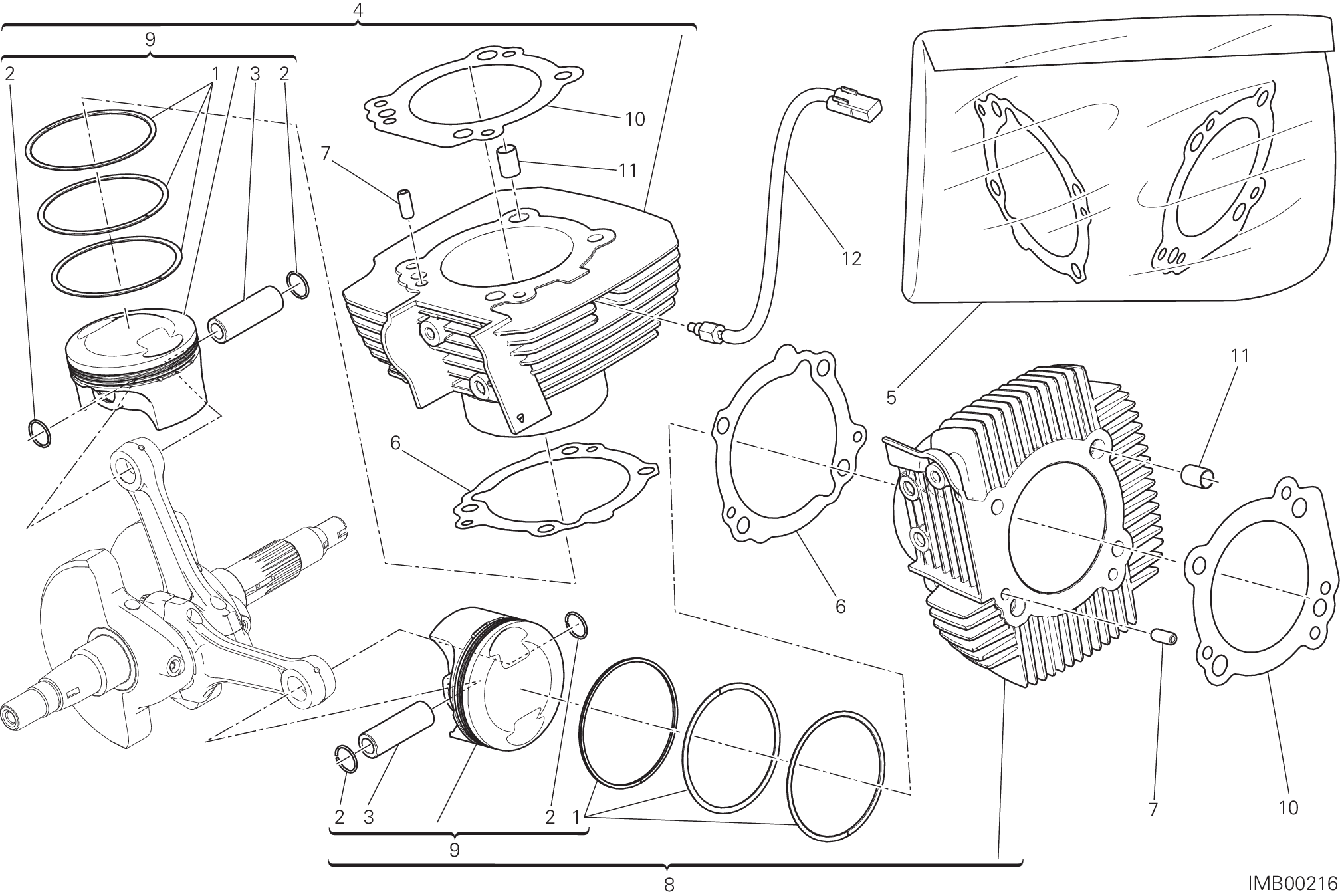 007 CYLINDRES PISTONS POUR SCRAMBLER CAFE RACER 2018