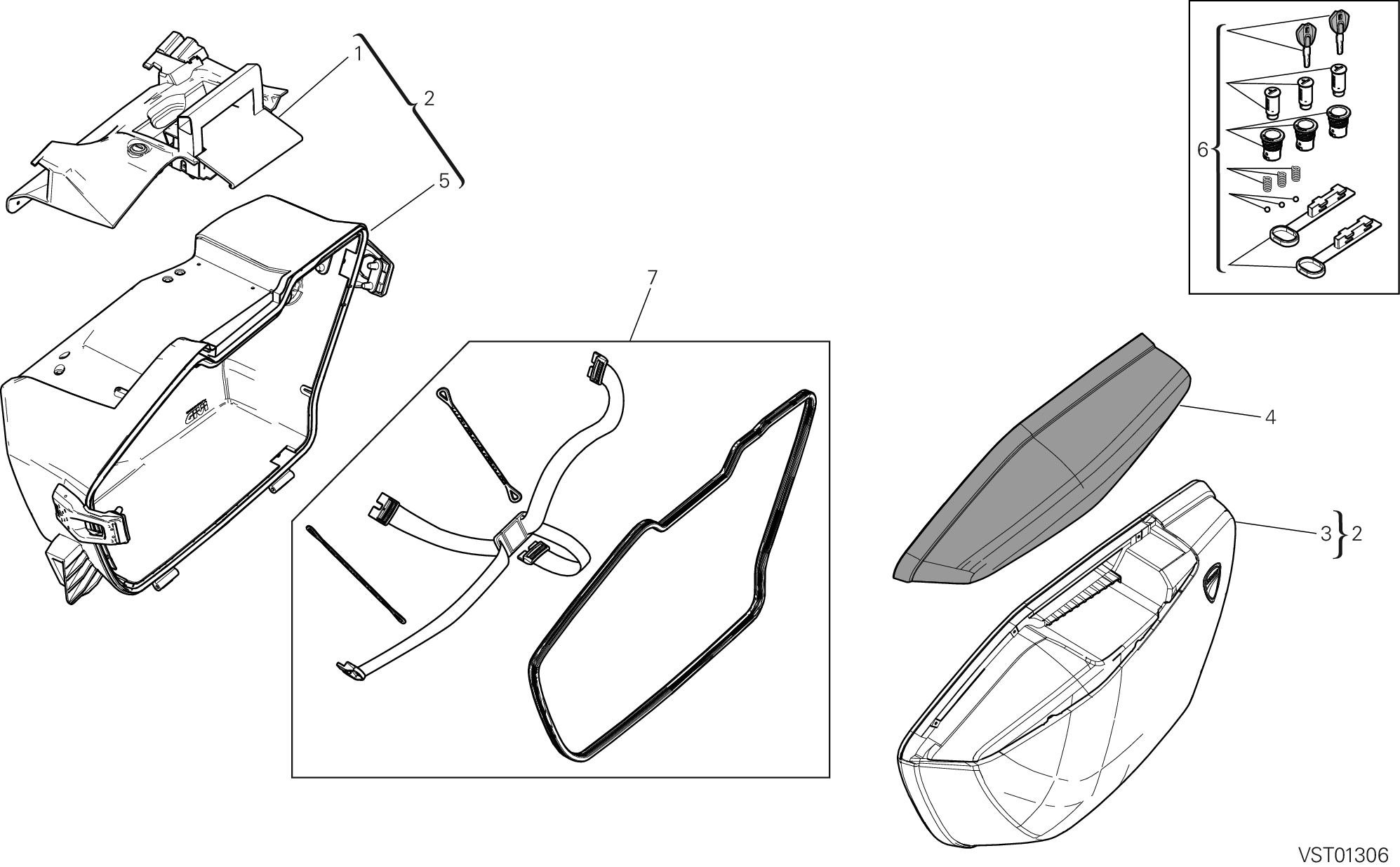 35A TROUSSE GAUCHE POUR MULTISTRADA 1200 S TOURING D AIR 2014