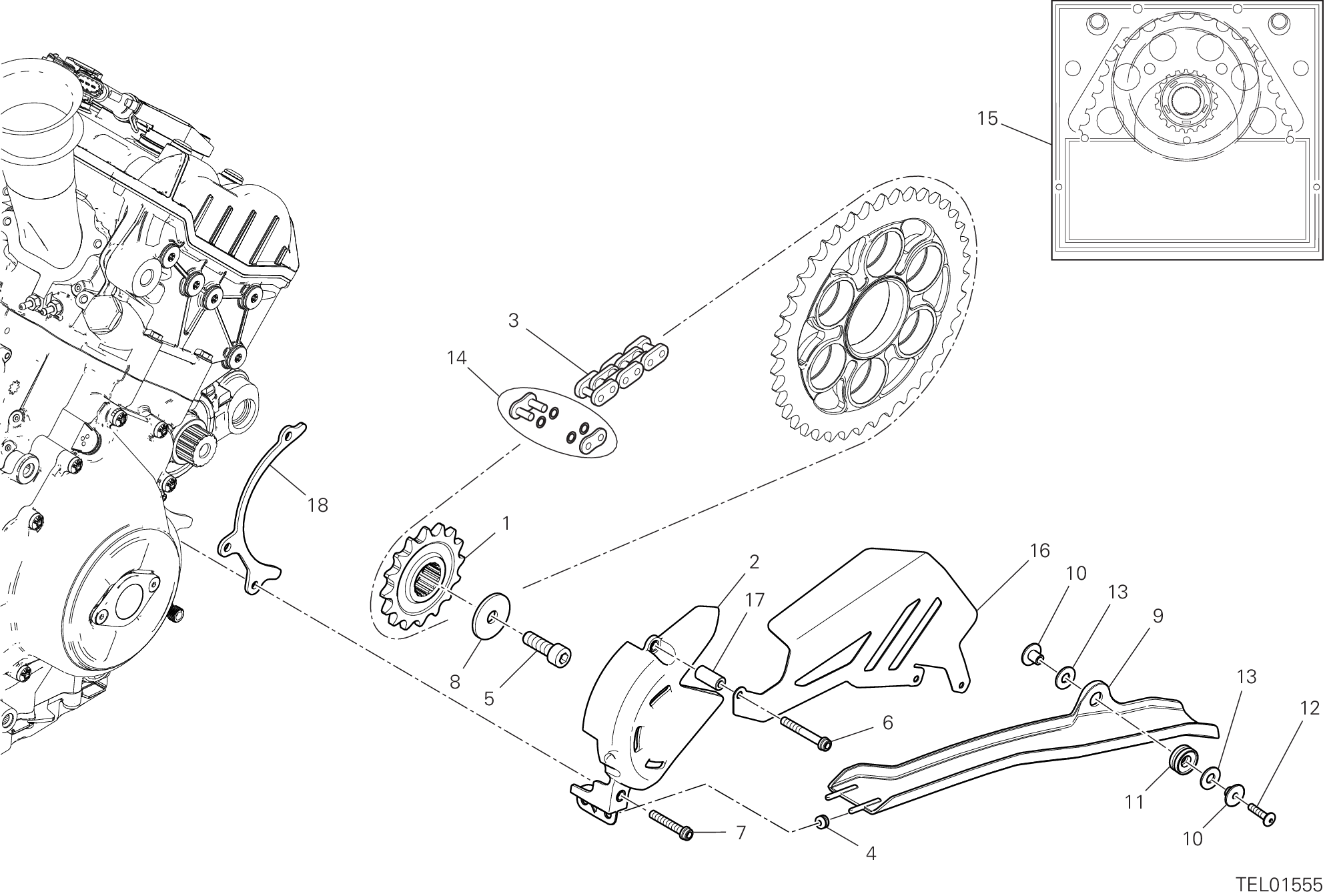 17A PIGNON  CHAINE POUR SUPERBIKE PANIGALE V4 SP2 2022