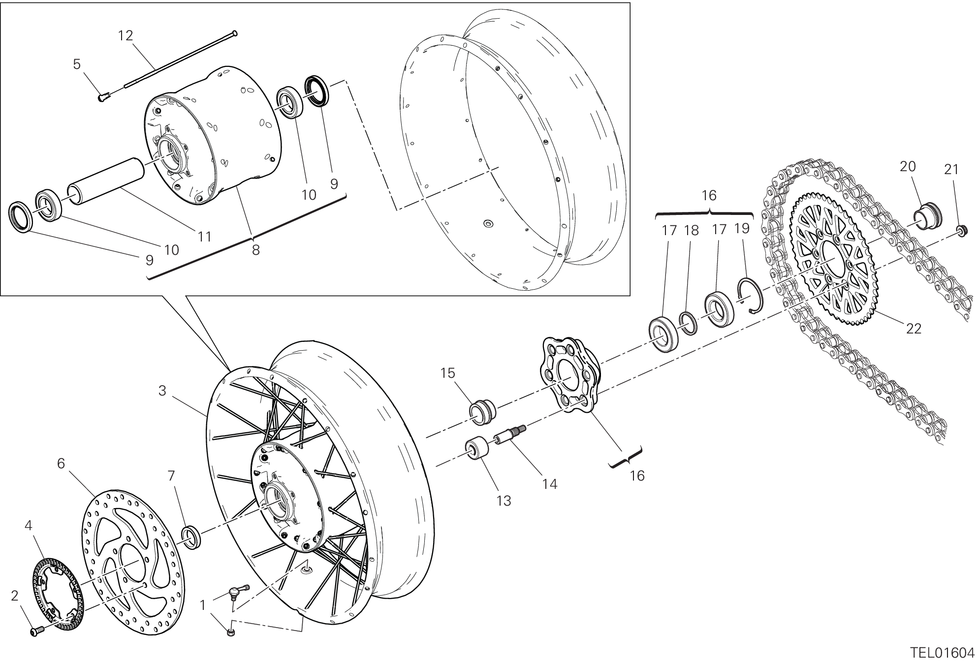 28A ROUE ARRIERE POUR DESERT X 2024