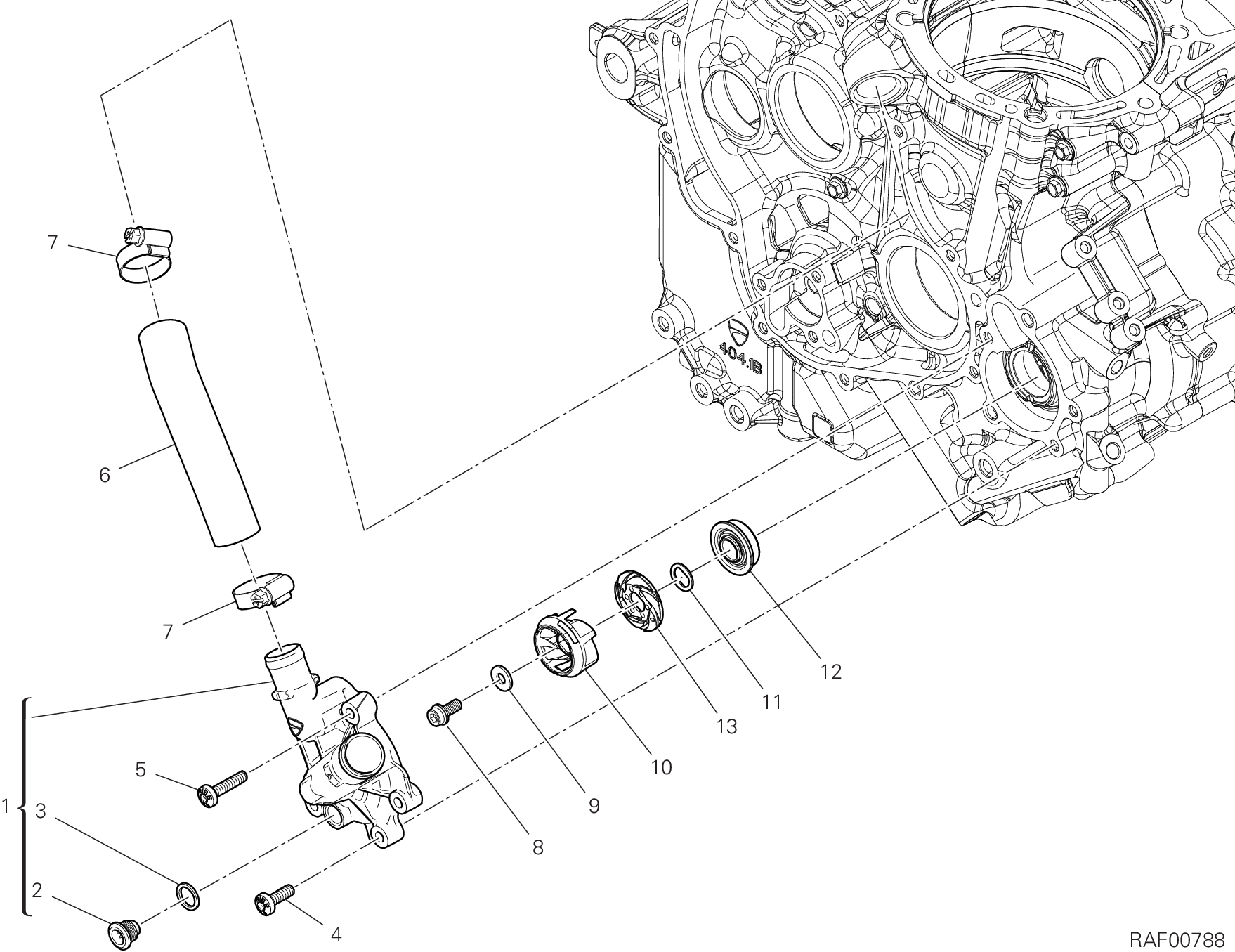 06B POMPE A EAU POUR HYPERMOTARD 698 MONO 2024